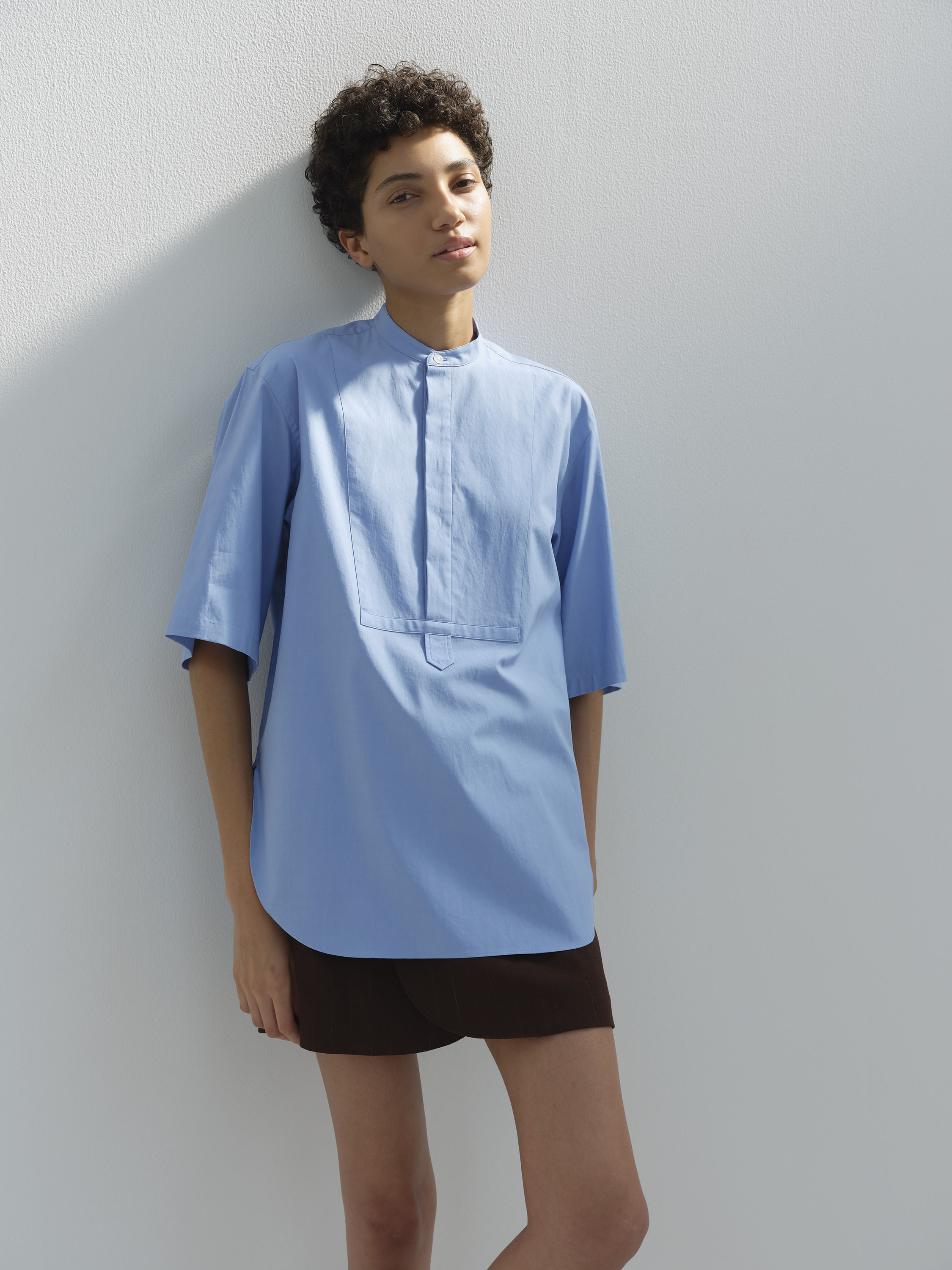 WASHED FINX TWILL HALF SLEEVED P/O SHIRT - AURALEE Official Website