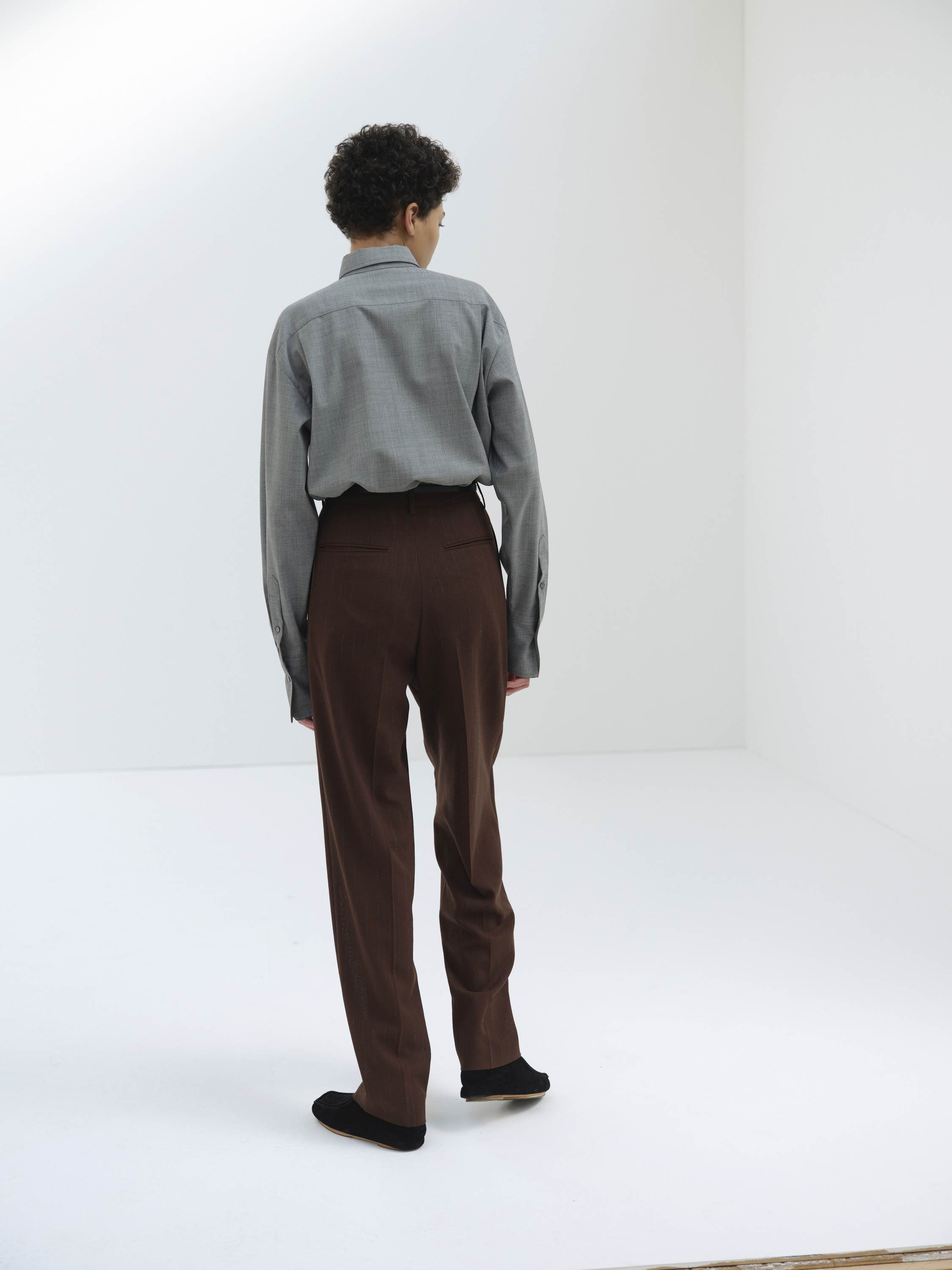 SUPER FINE TROPICAL WOOL SHIRT 詳細画像 TOP GRAY 3