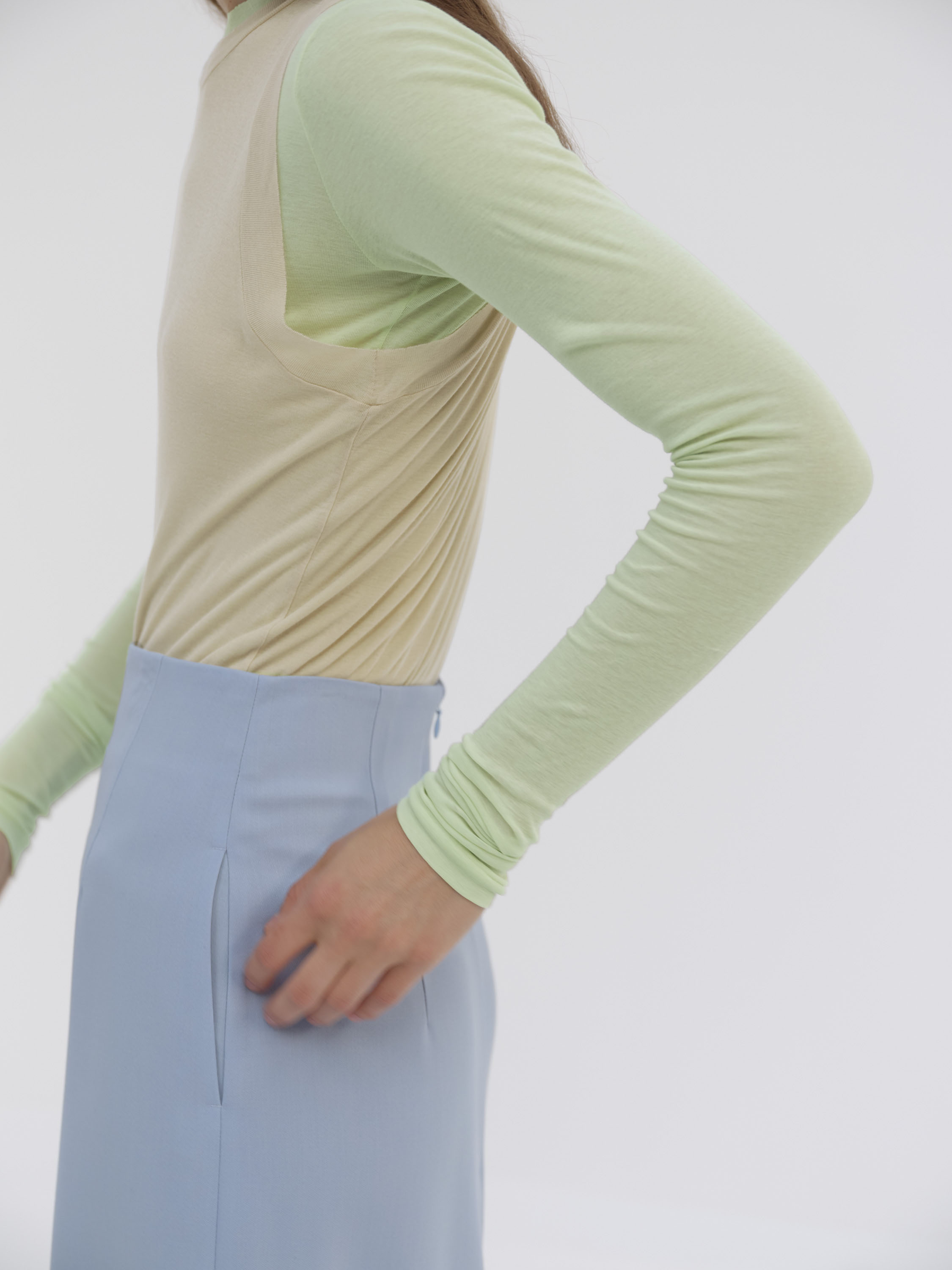 GIZA SUPER HIGH GAUGE SHEER RIB TANK 詳細画像 LIGHT BEIGE 2
