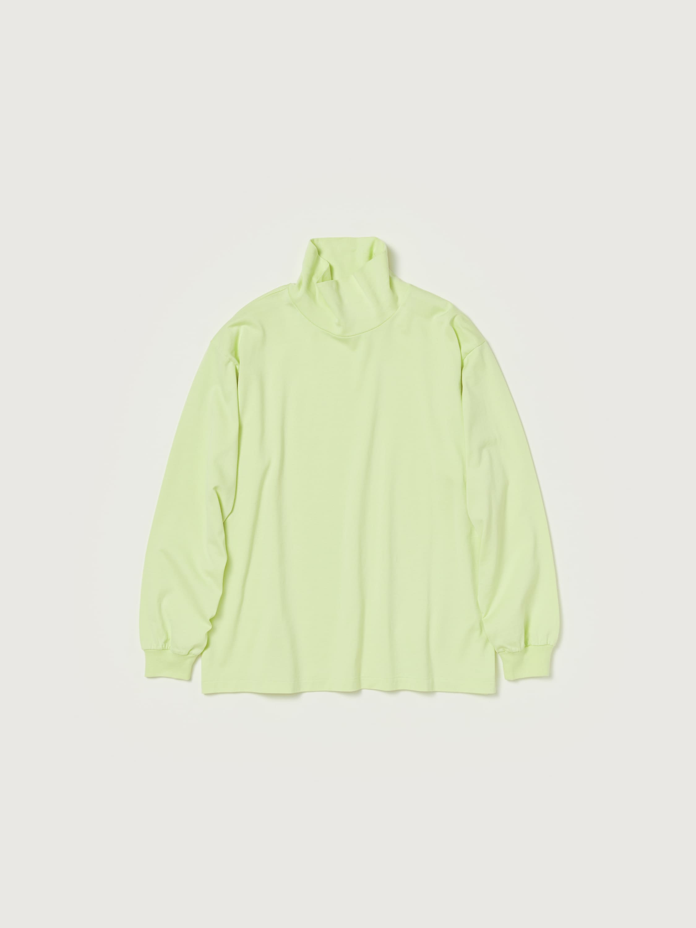 LUSTER PLAITING HI NECK L/S TEE 詳細画像 LIME YELLOW 1