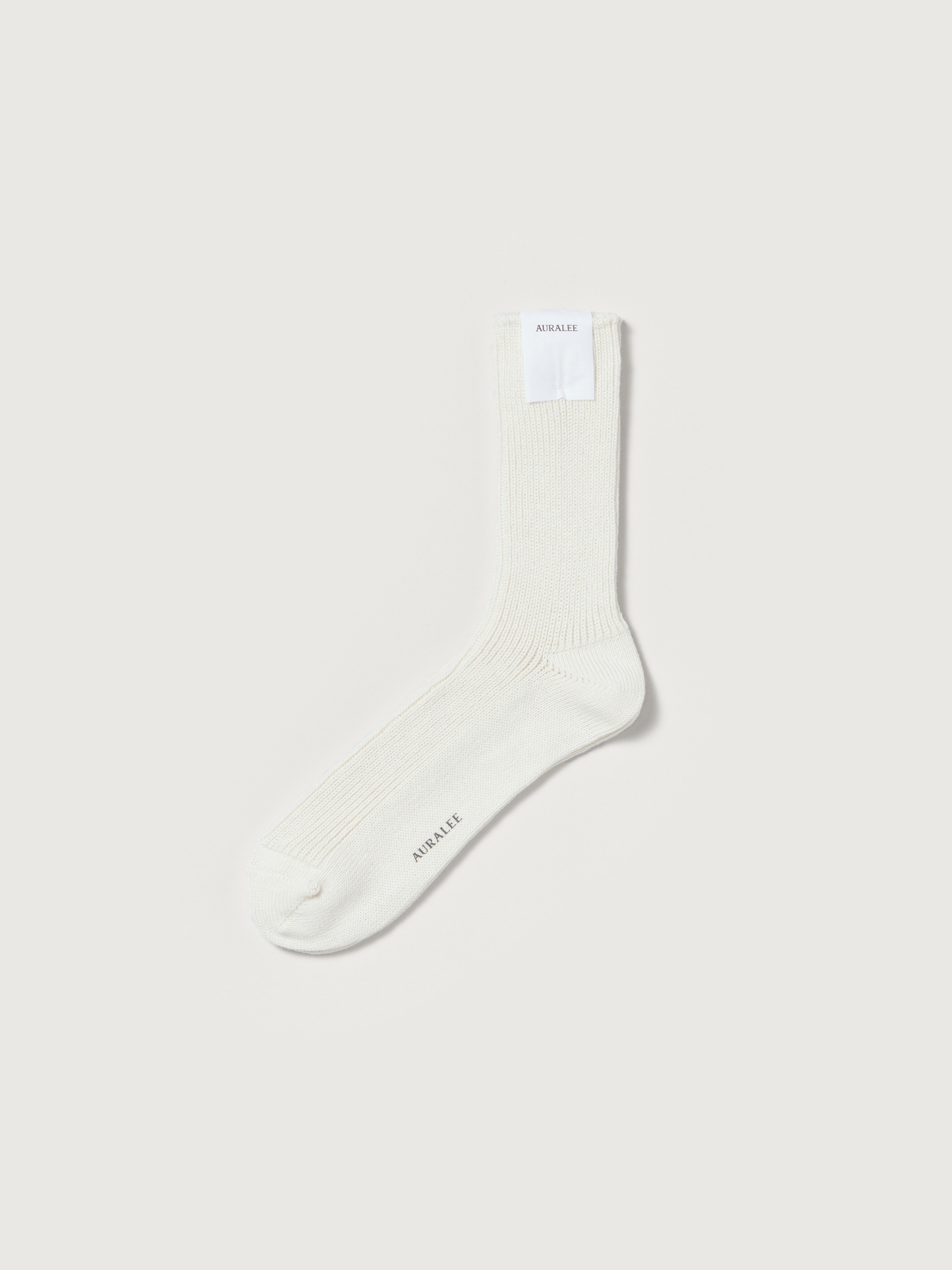 COTTON CASHMERE LOW GAUGE SOCKS 詳細画像 IVORY 1