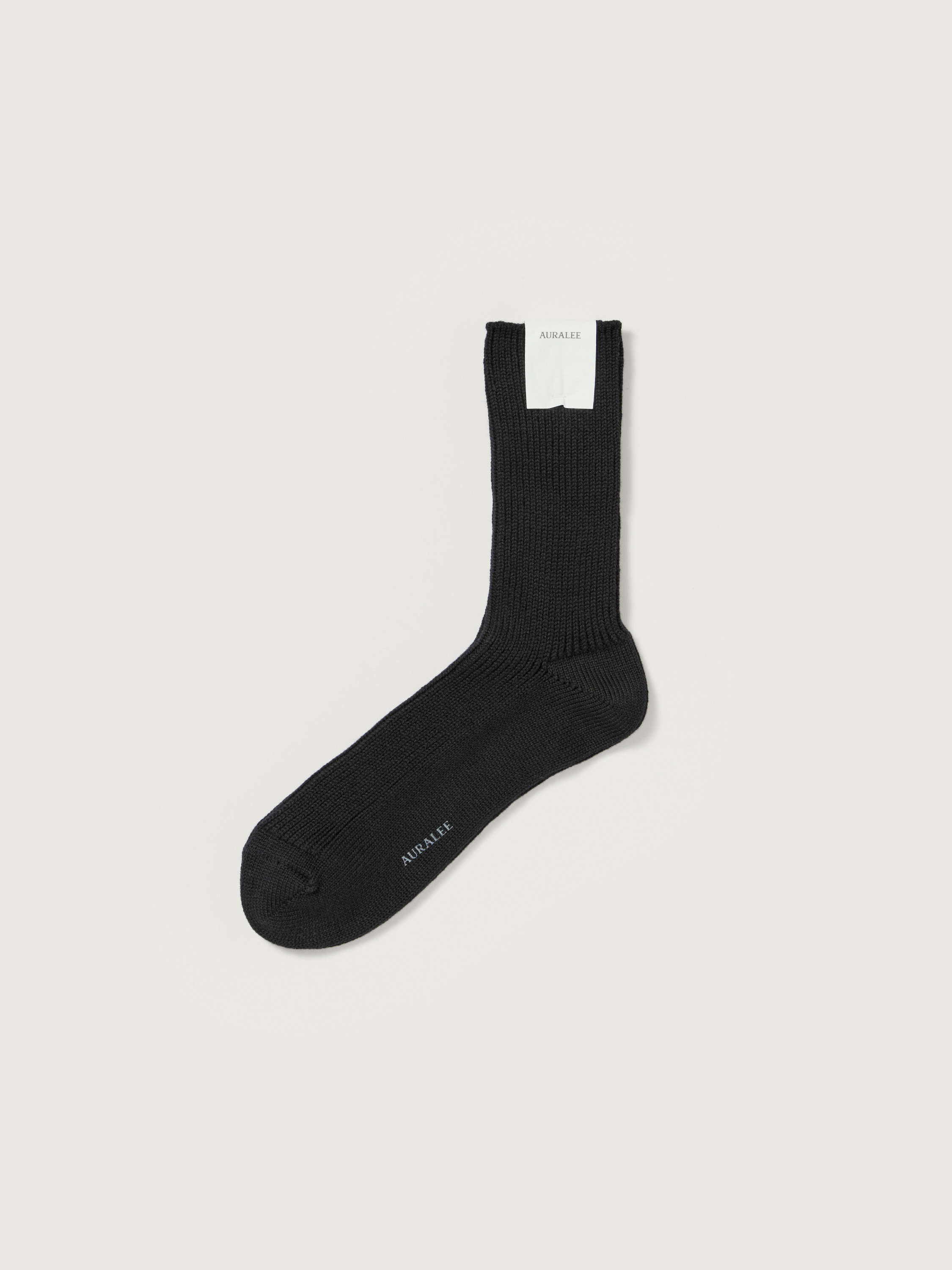 COTTON CASHMERE LOW GAUGE SOCKS 詳細画像 BLACK 1