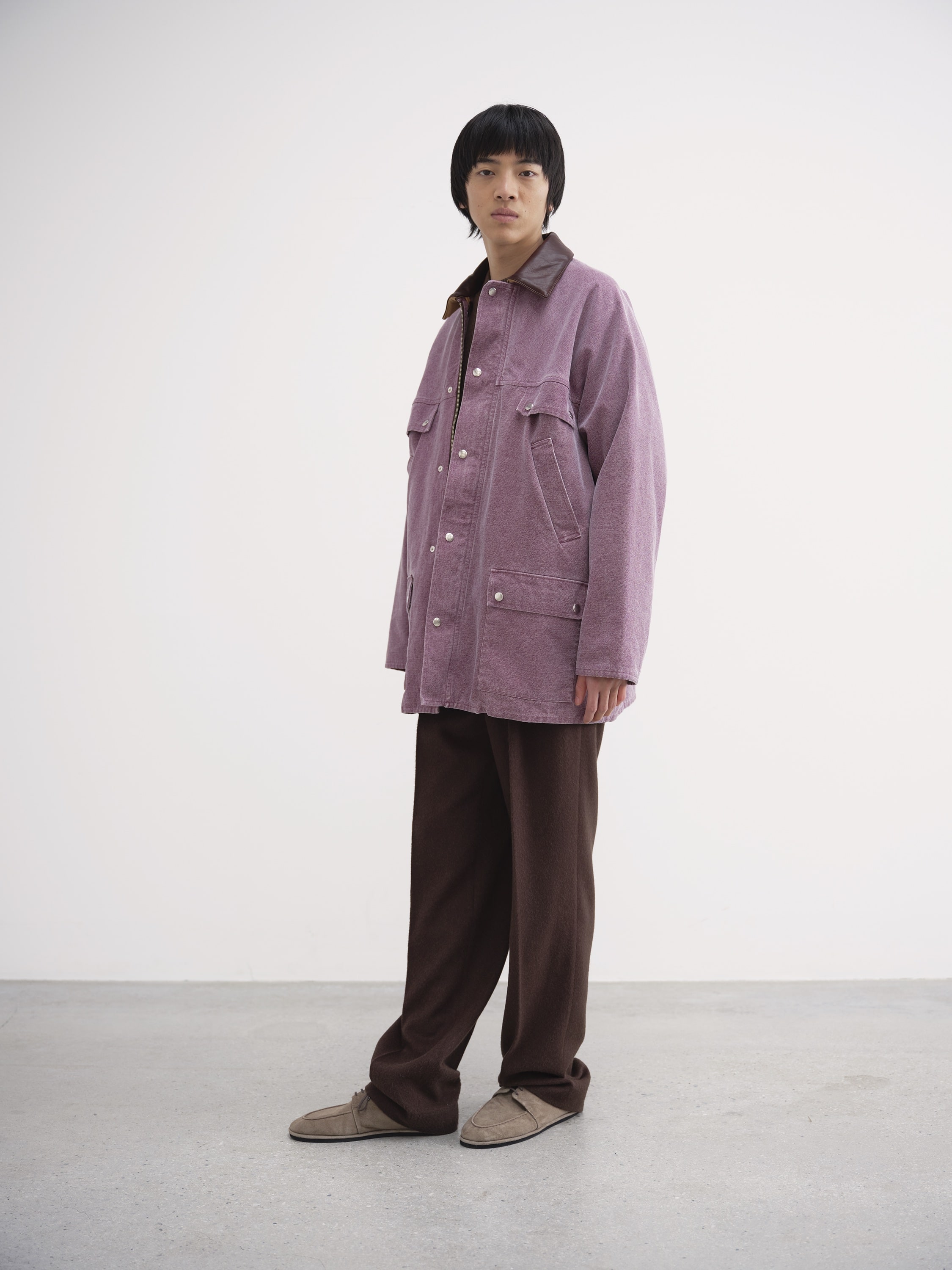 WASHED ORGANIC CANVAS HUNTING BLOUSON 詳細画像 PURPLE 1