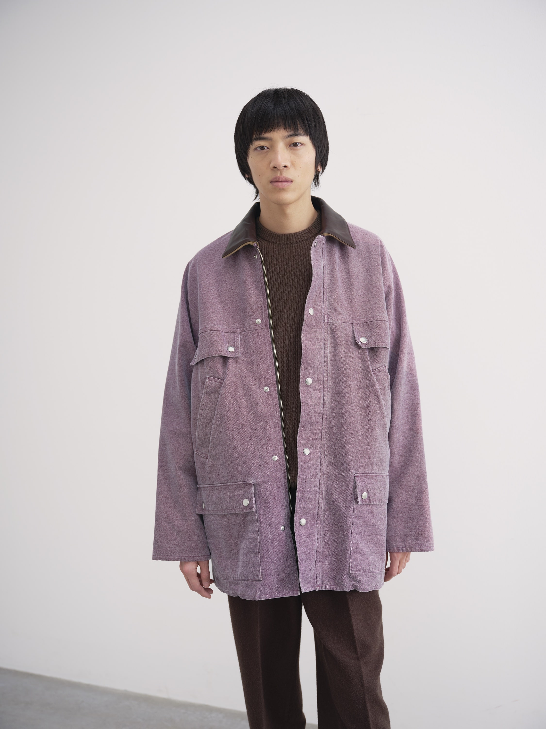 WASHED ORGANIC CANVAS HUNTING BLOUSON 詳細画像 PURPLE 3