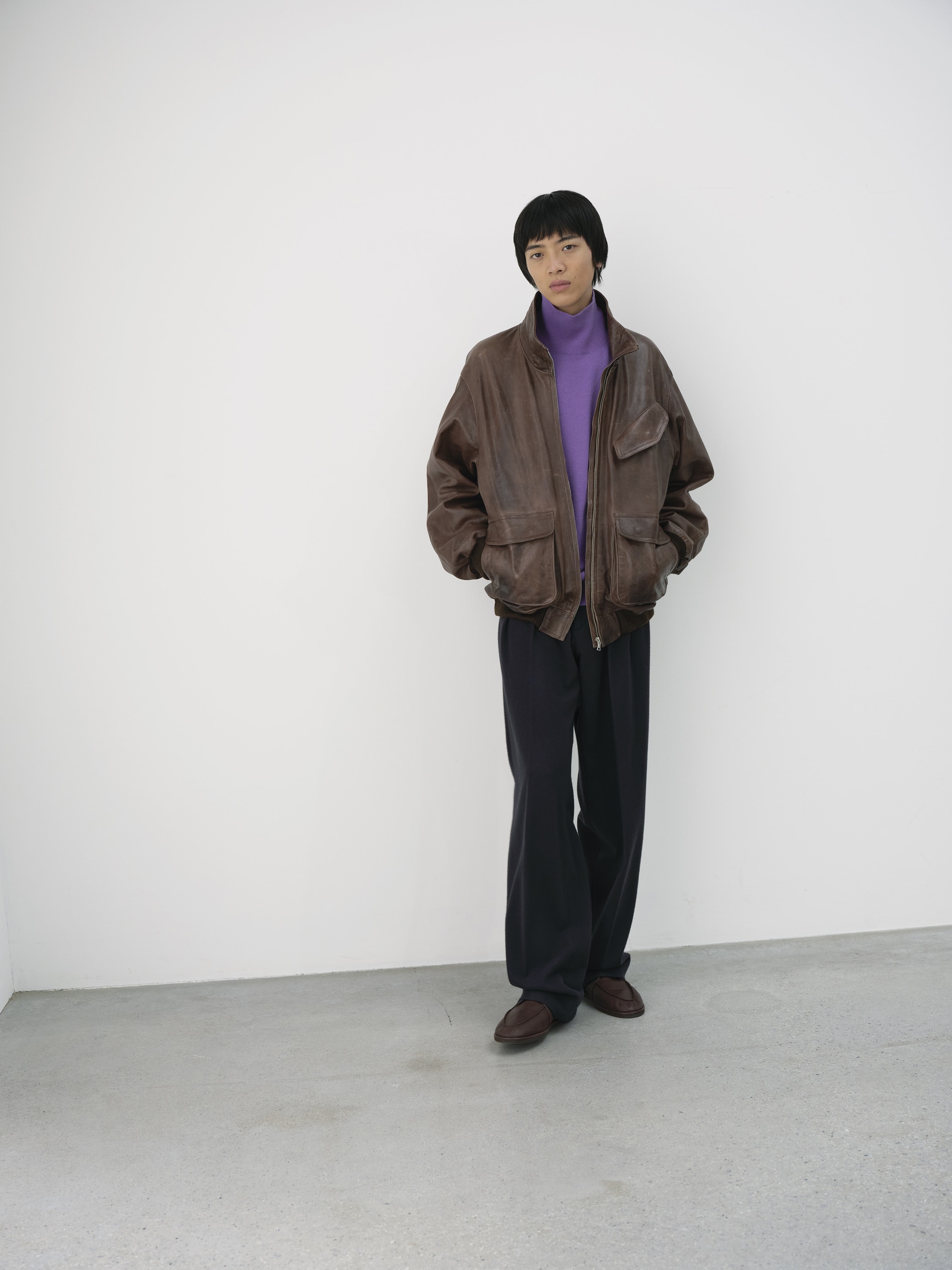 HEAVY LAMB LEATHER ZIP BLOUSON 詳細画像 DARK BROWN 2