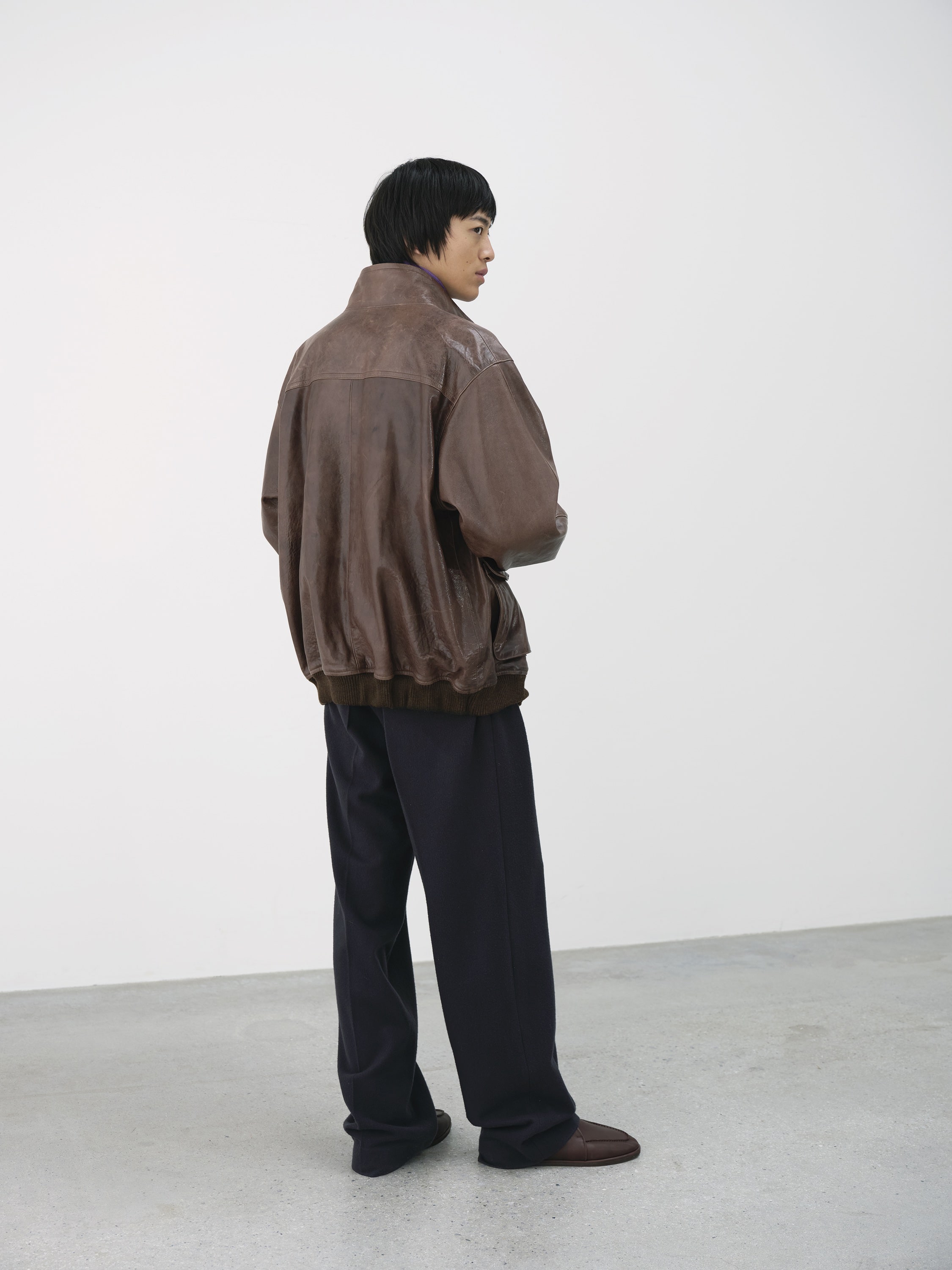 HEAVY LAMB LEATHER ZIP BLOUSON 詳細画像 DARK BROWN 4