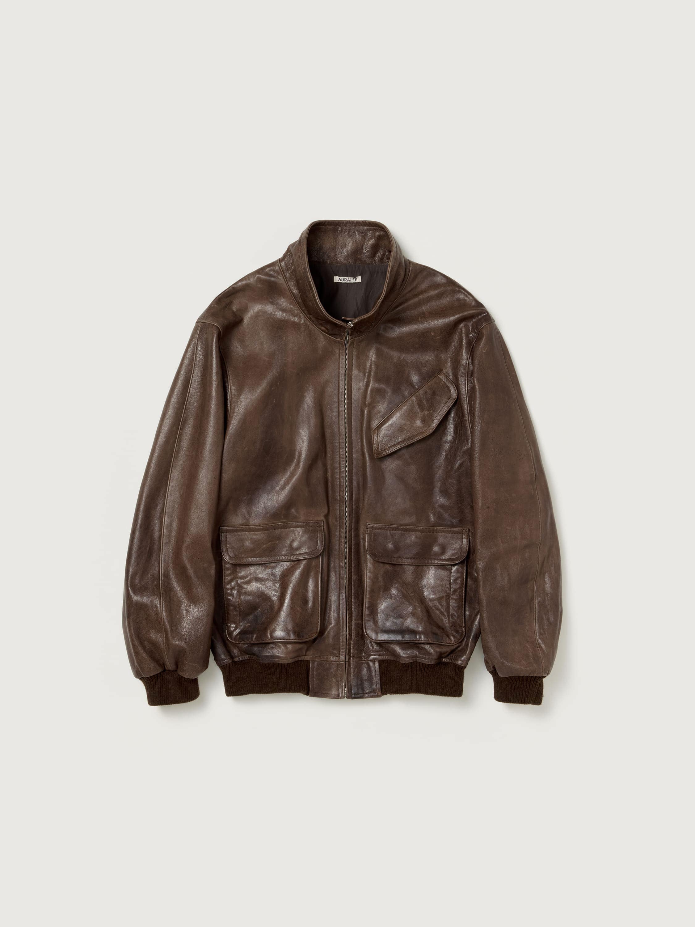 HEAVY LAMB LEATHER ZIP BLOUSON 詳細画像 DARK BROWN 5