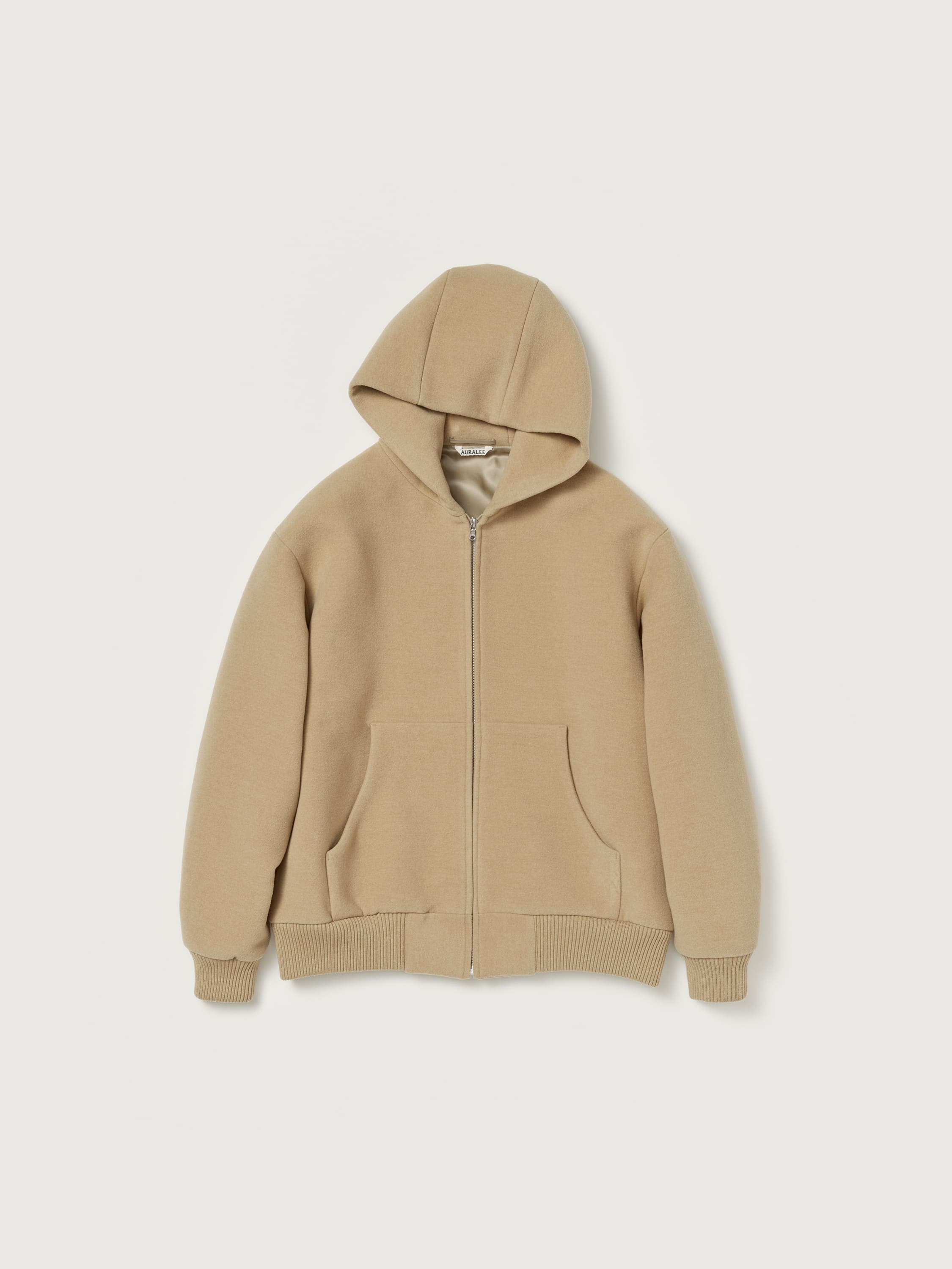 DOUBLE CLOTH HEAVY WOOL PILE ZIP HOODIE 詳細画像 BEIGE 5