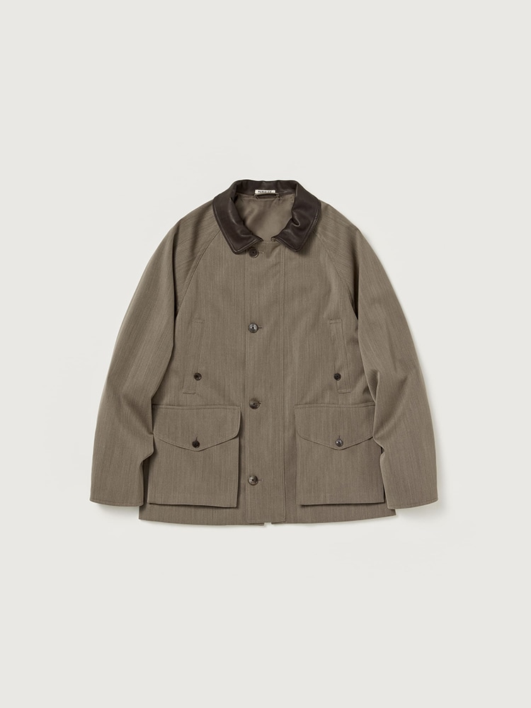 WOOL CAVARLY TWILL LAMINATE HUNTING BLOUSON