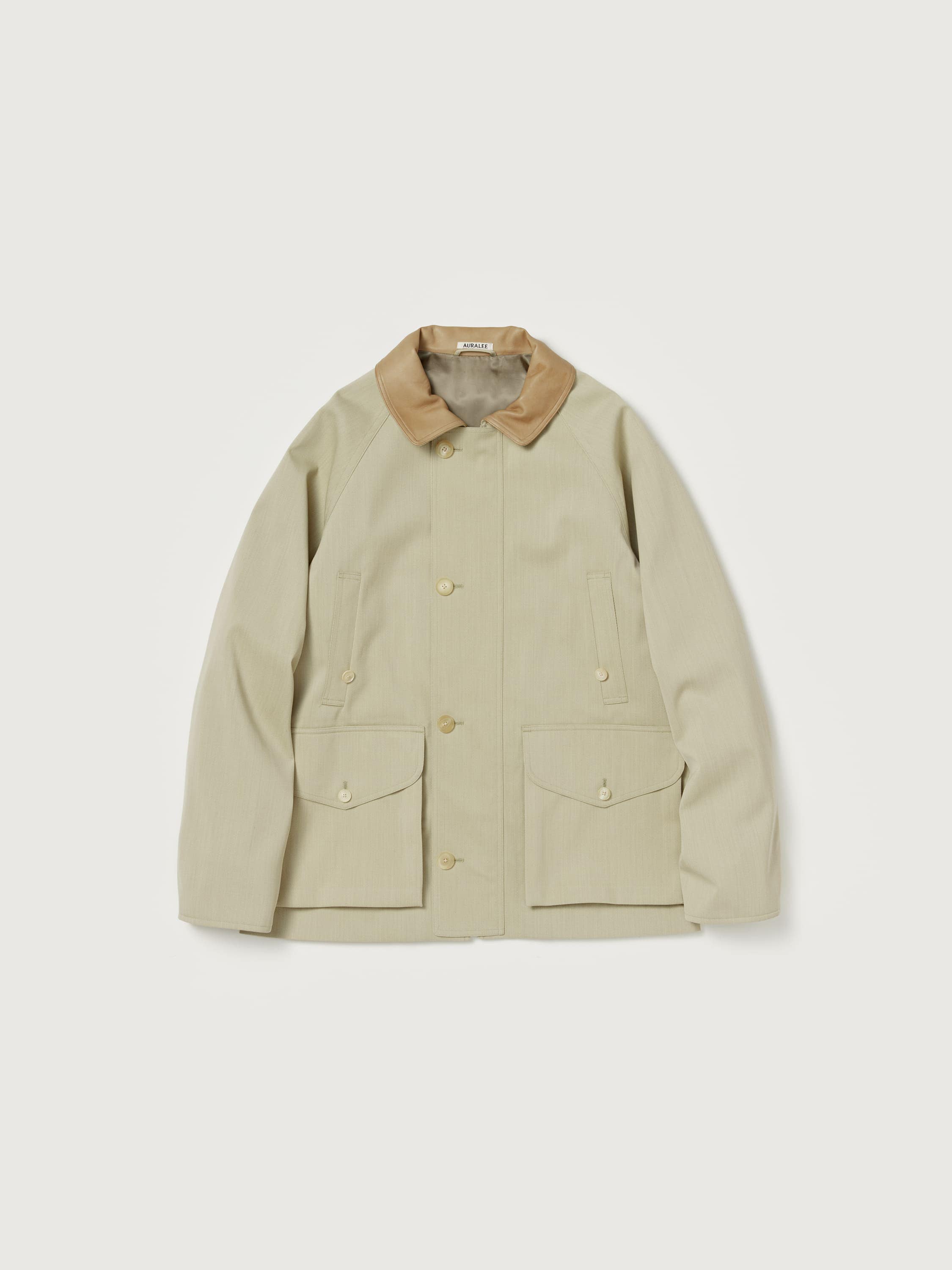 WOOL CAVARLY TWILL LAMINATE HUNTING BLOUSON 詳細画像 LIGHT KHAKI 1