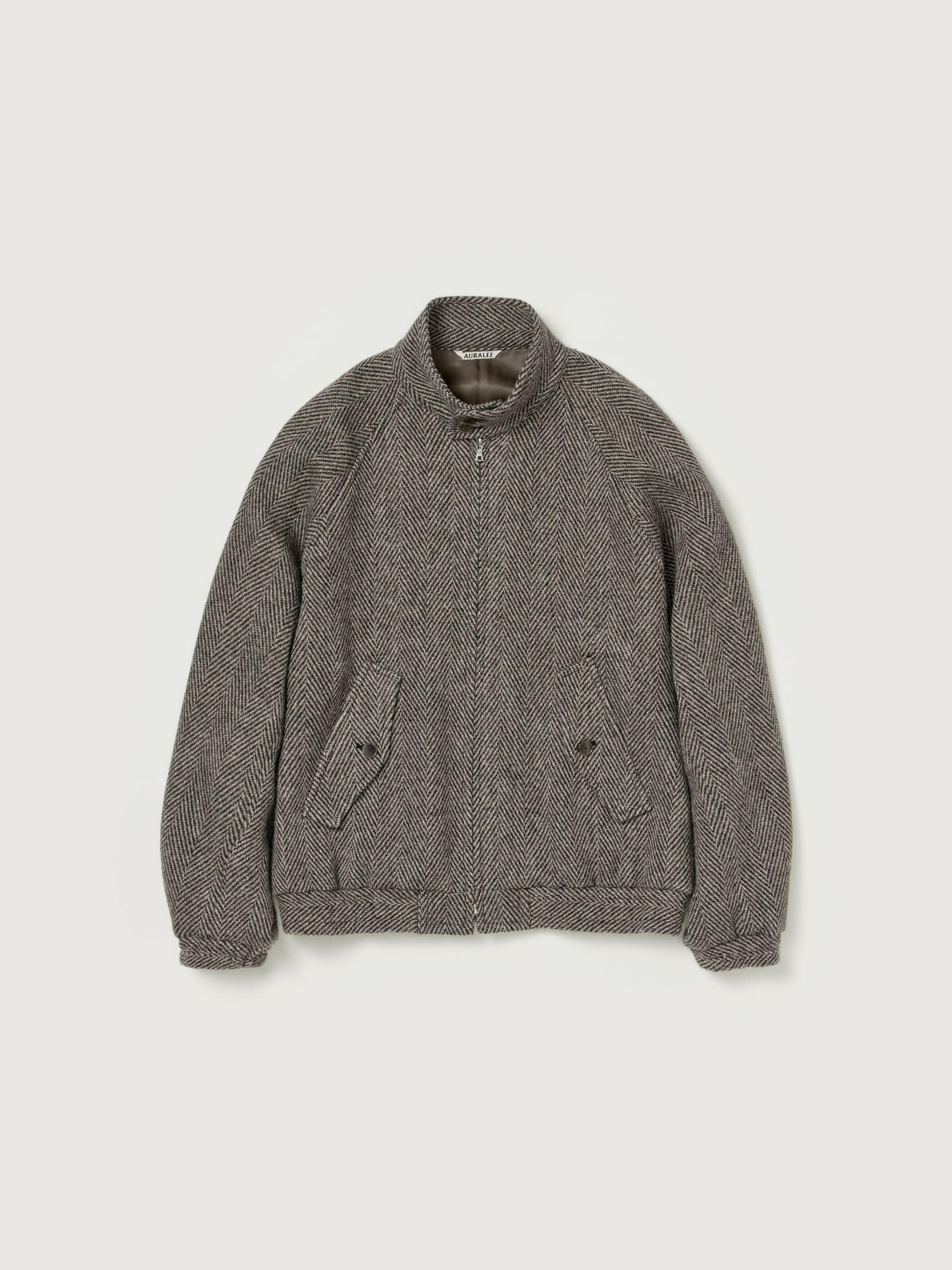 LAMA SHETLAND WOOL TWEED ZIP BLOUSON 詳細画像 KHAKI TWEED 5