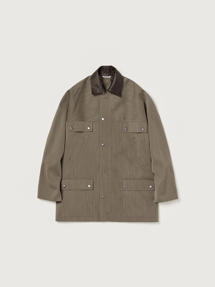 WOOL CAVARLY TWILL LAMINATE HUNTING BLOUSON