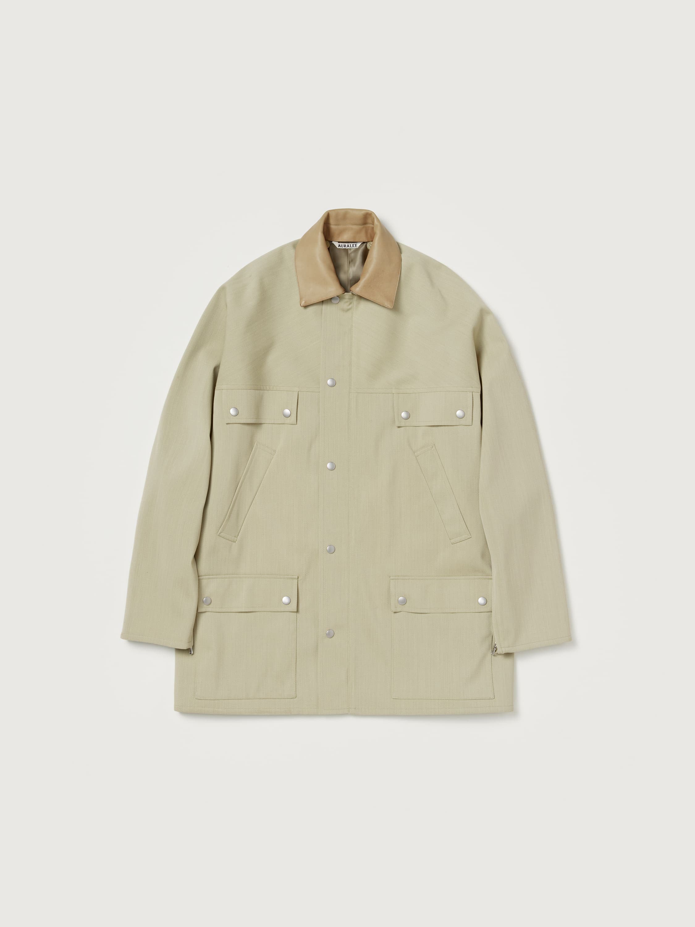 WOOL CAVARLY TWILL LAMINATE HUNTING BLOUSON 詳細画像 LIGHT KHAKI 1