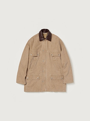 WASHED ORGANIC CANVAS  HUNTING BLOUSON