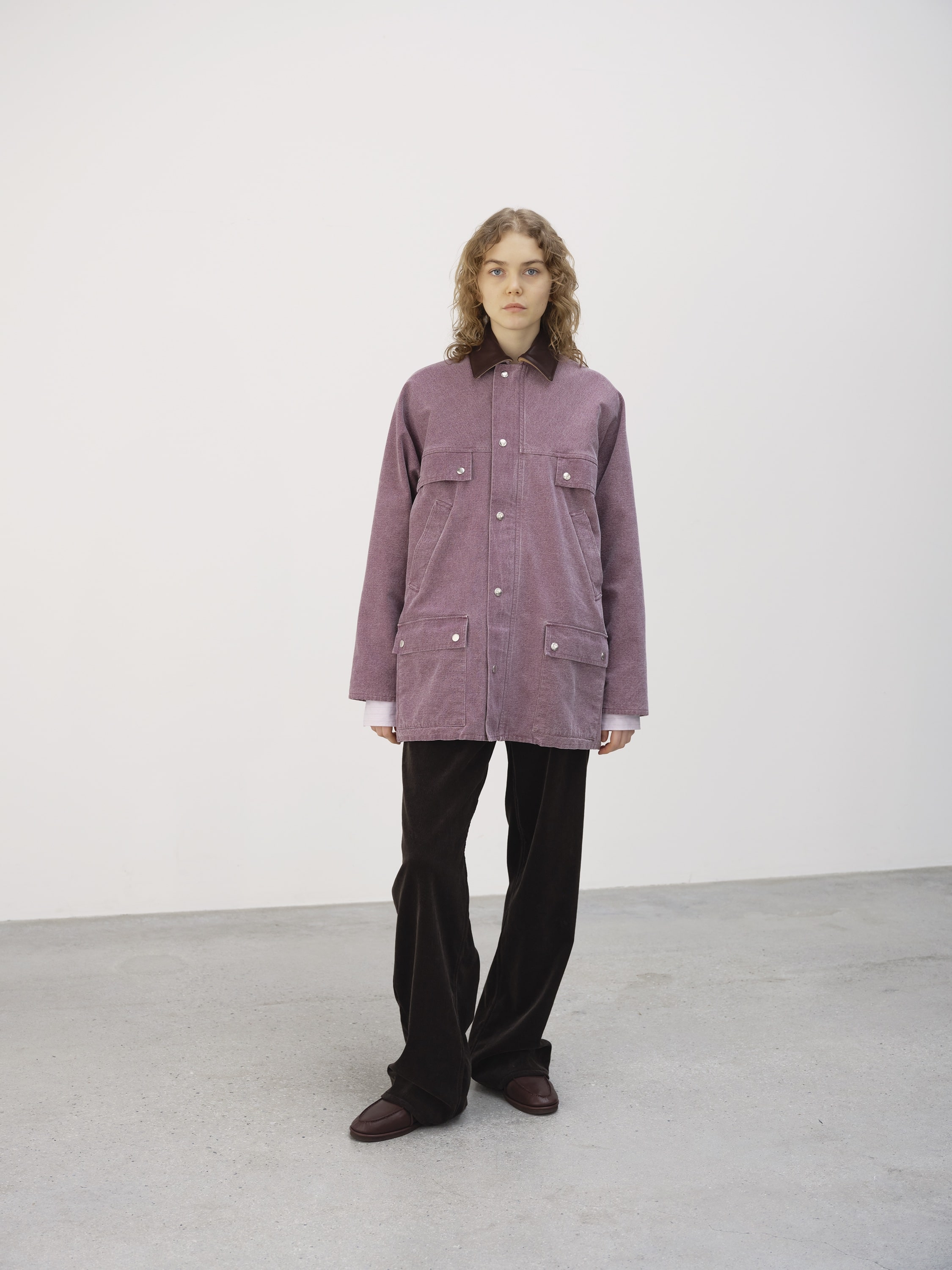 WASHED ORGANIC CANVAS  HUNTING BLOUSON 詳細画像 PURPLE 1