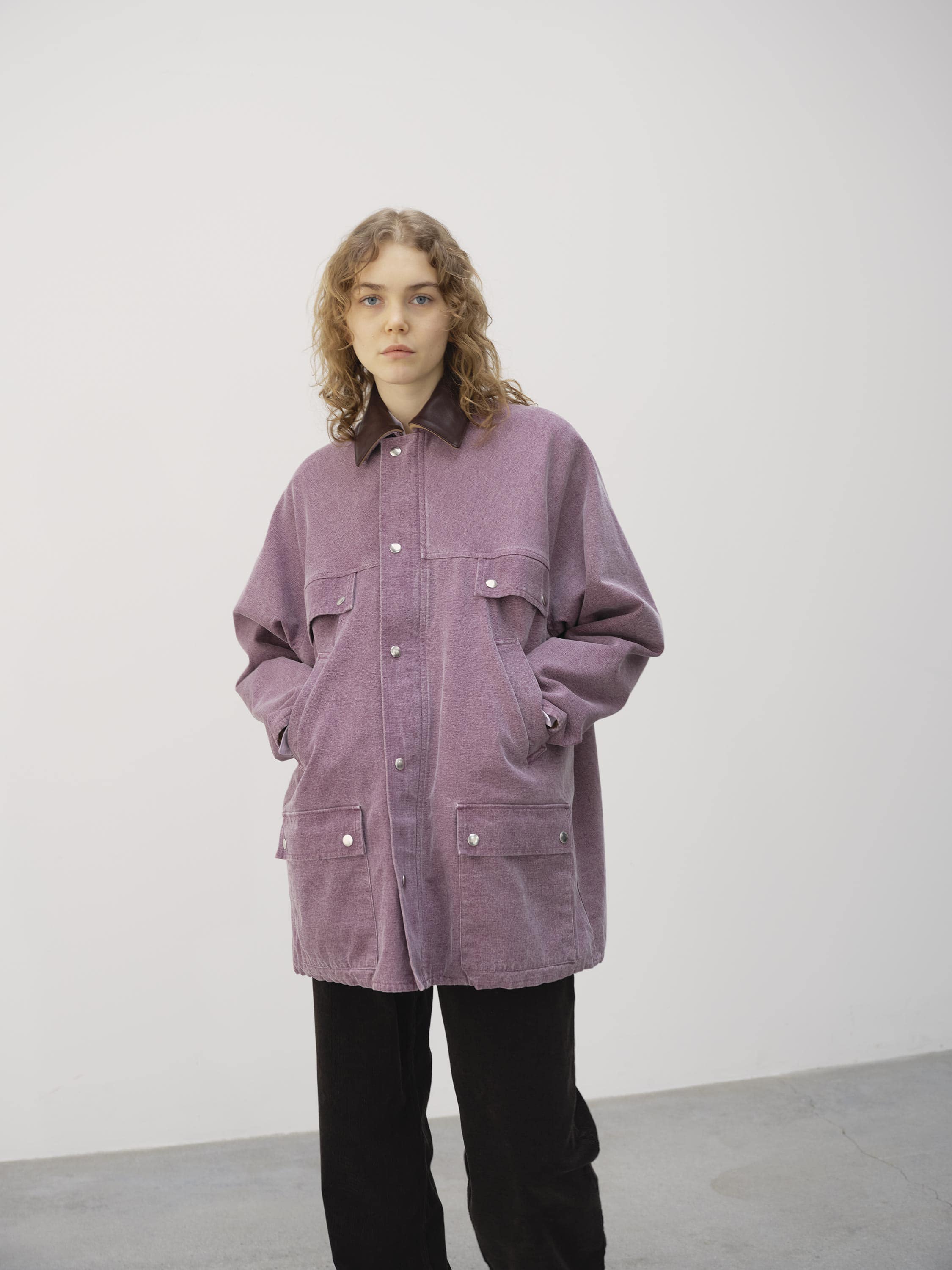 WASHED ORGANIC CANVAS  HUNTING BLOUSON 詳細画像 PURPLE 2