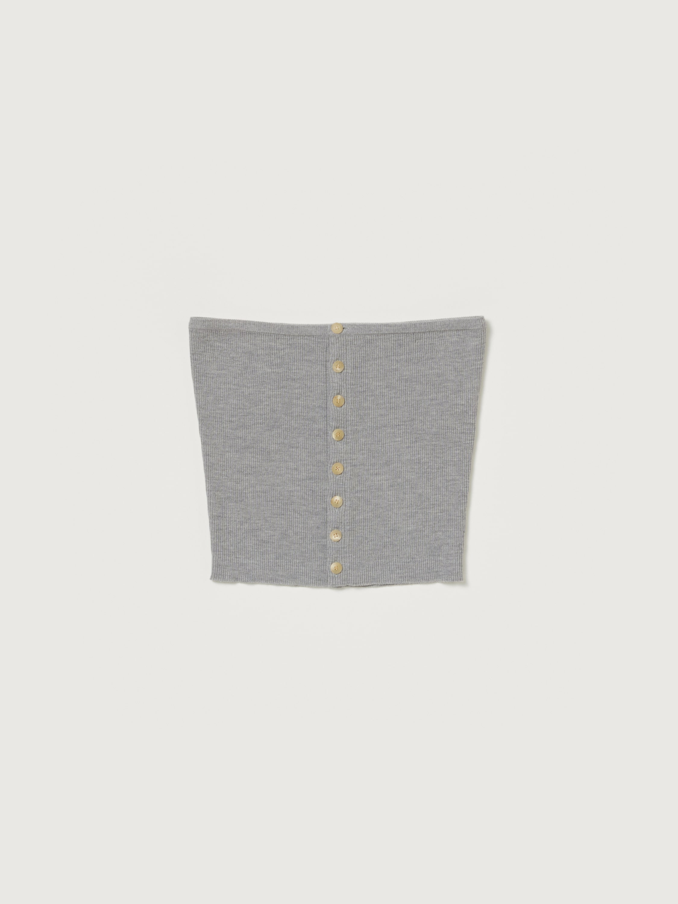 SUPER FINE WOOL HIGH GAUGE RIB KNIT BANDEAU 詳細画像 TOP GRAY 2