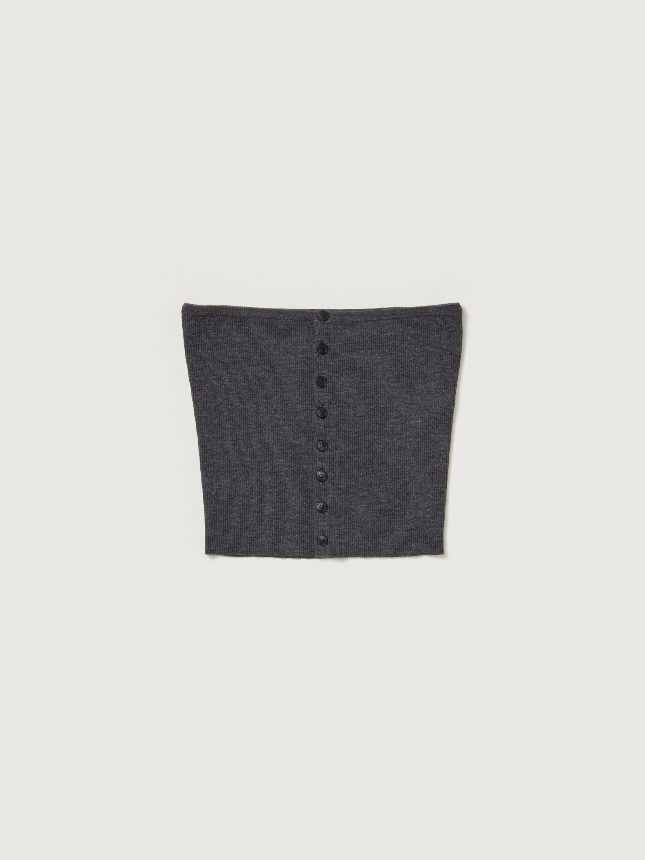 SUPER FINE WOOL HIGH GAUGE RIB KNIT BANDEAU 詳細画像 TOP CHARCOAL 1