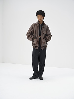 HEAVY LAMB LEATHER ZIP BLOUSON