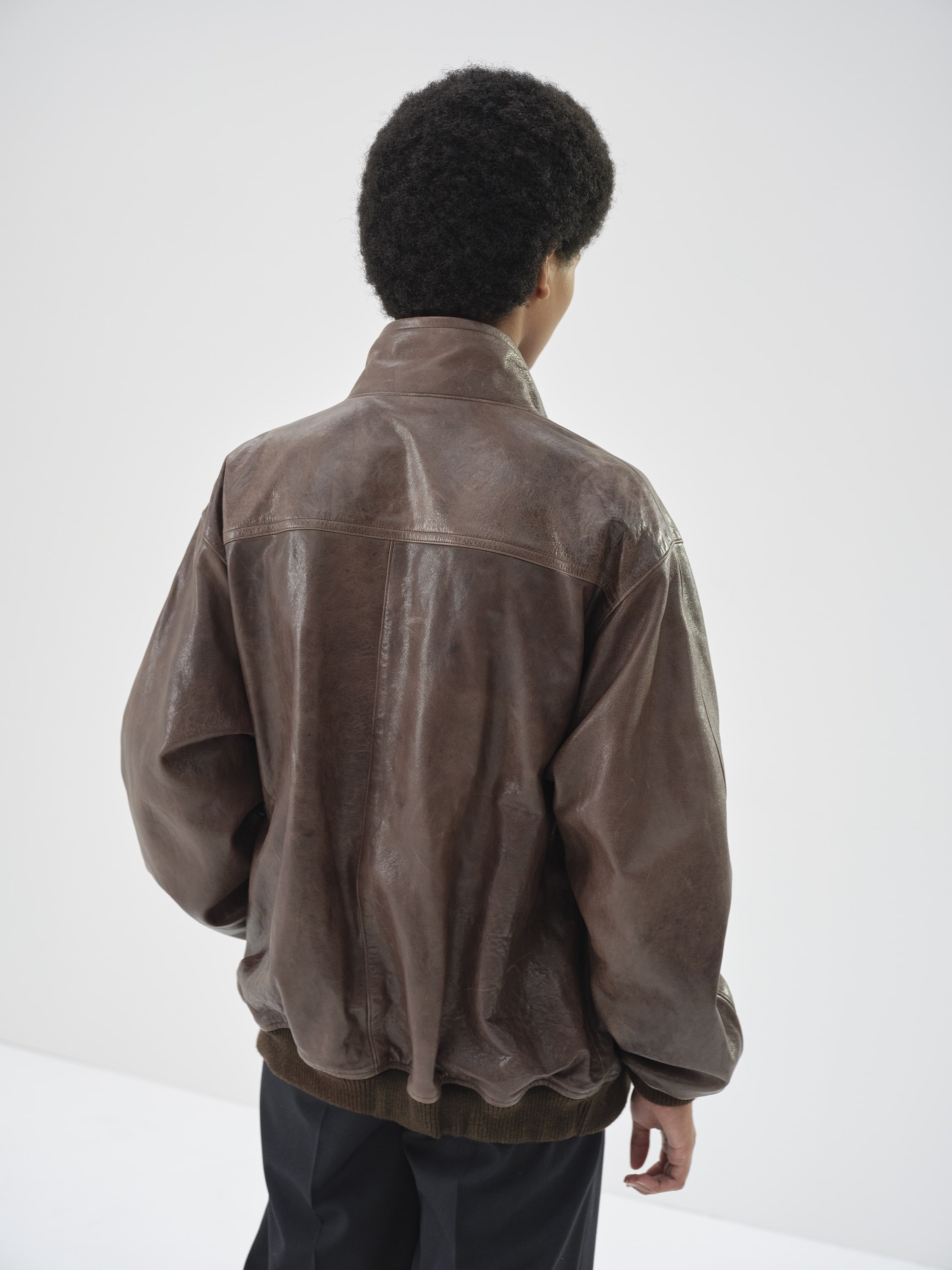 HEAVY LAMB LEATHER ZIP BLOUSON 詳細画像 DARK BROWN 5