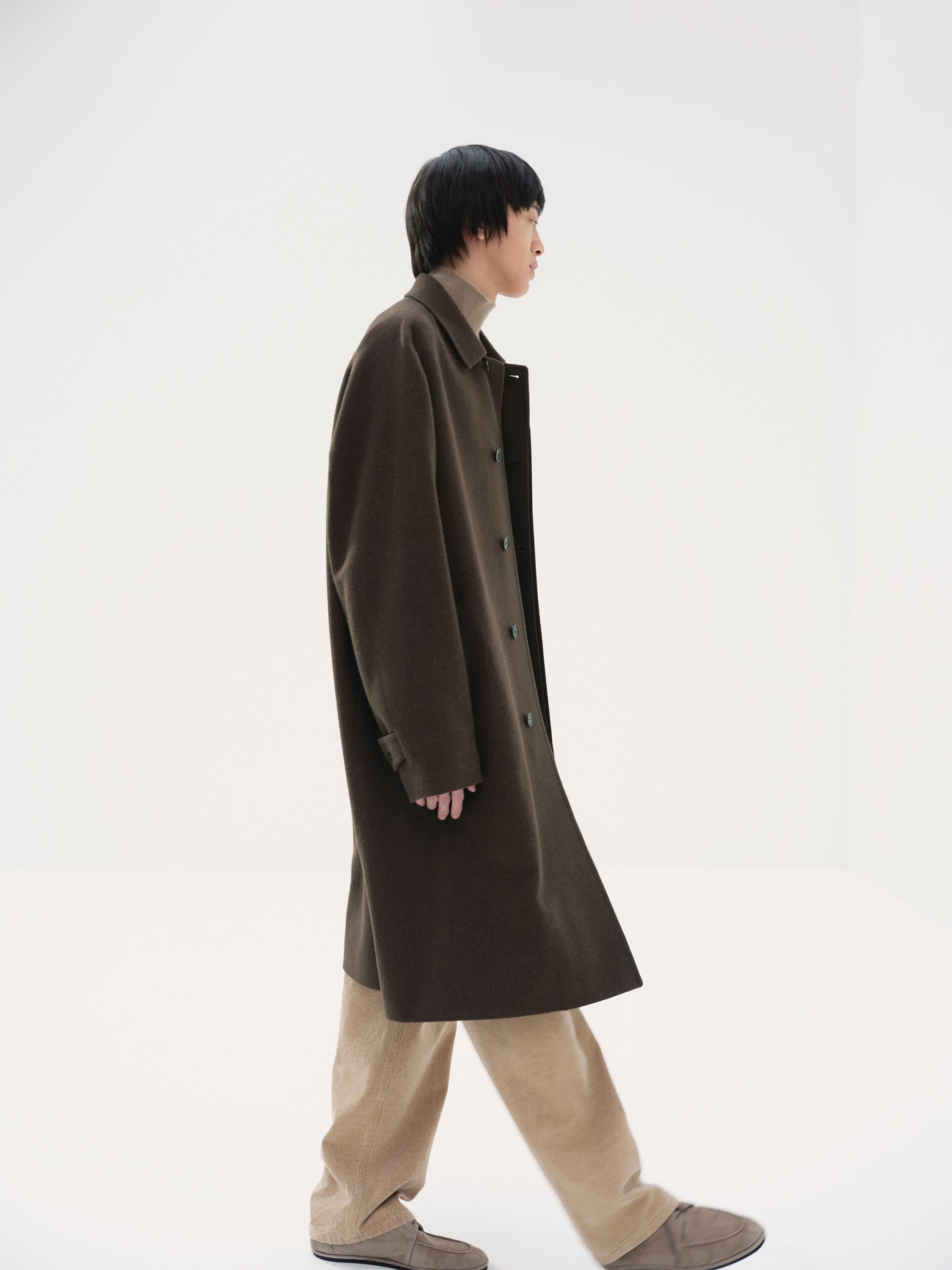 BABY CAMEL FLANNEL COAT 詳細画像 DARK BROWN 3