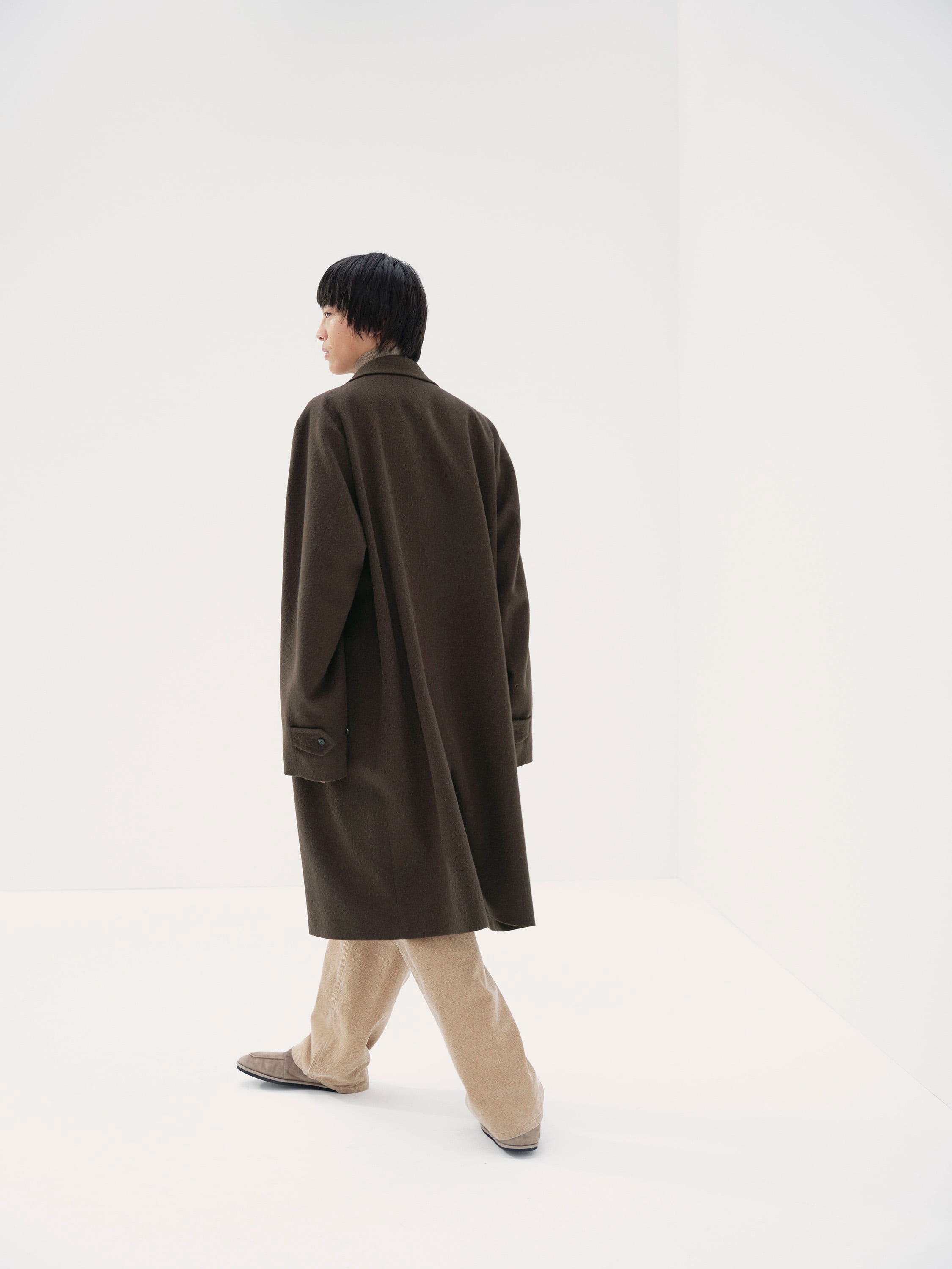 BABY CAMEL FLANNEL COAT 詳細画像 DARK BROWN 4