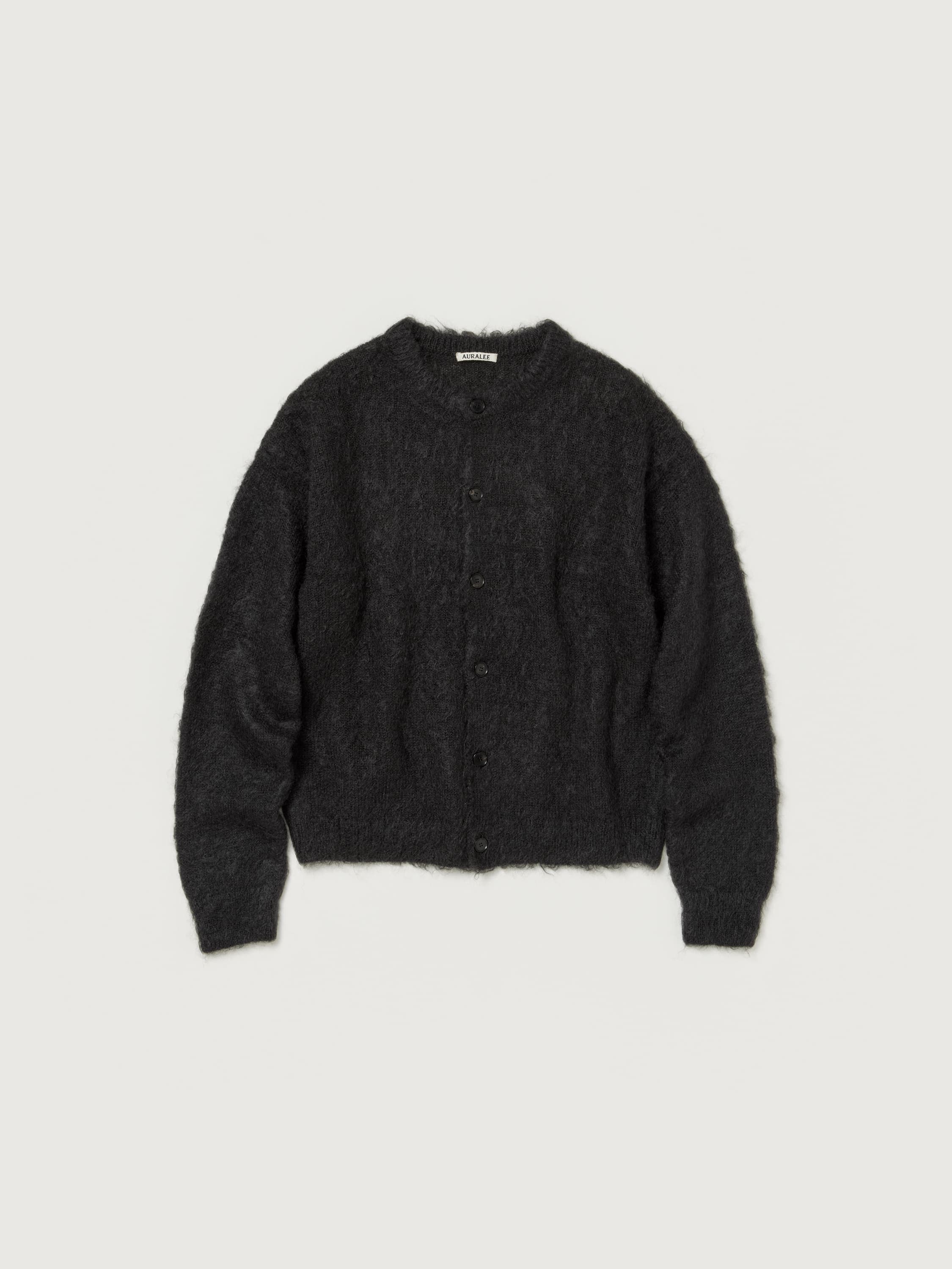 BRUSHED SUPER KID MOHAIR KNIT CARDIGAN 詳細画像 INK BLACK 1