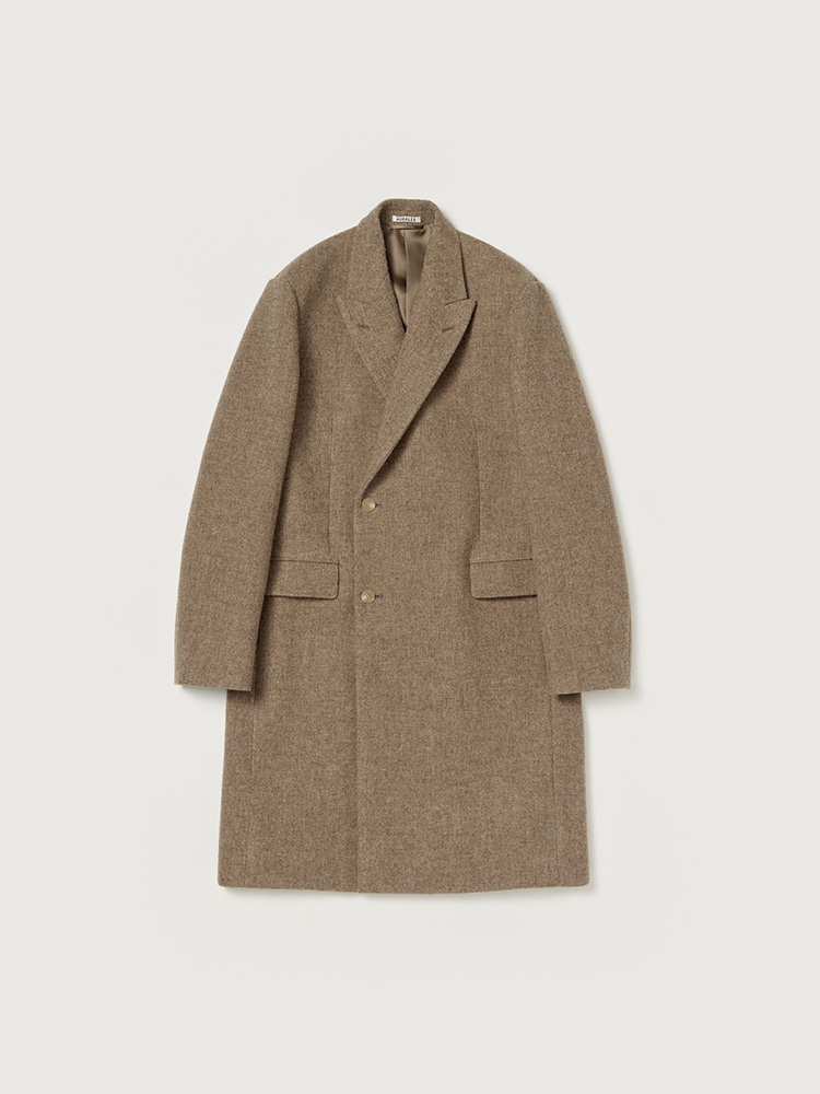 SPONGE WOOL MELTON CHESTERFIELD COAT