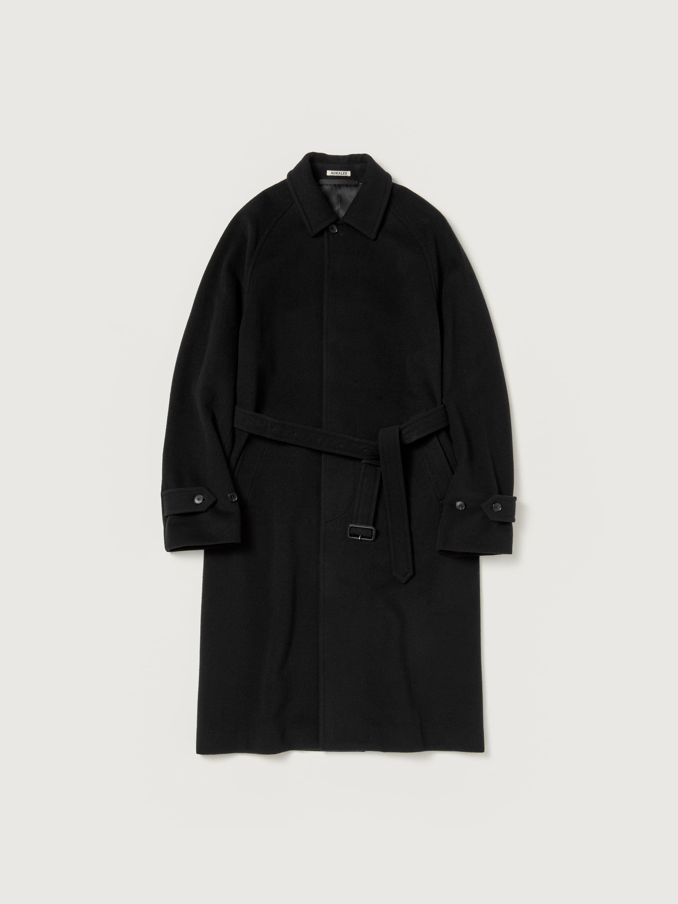 SUPER FINE WOOL MOSSER SOUTIEN COLLAR COAT 詳細画像 BLACK 1