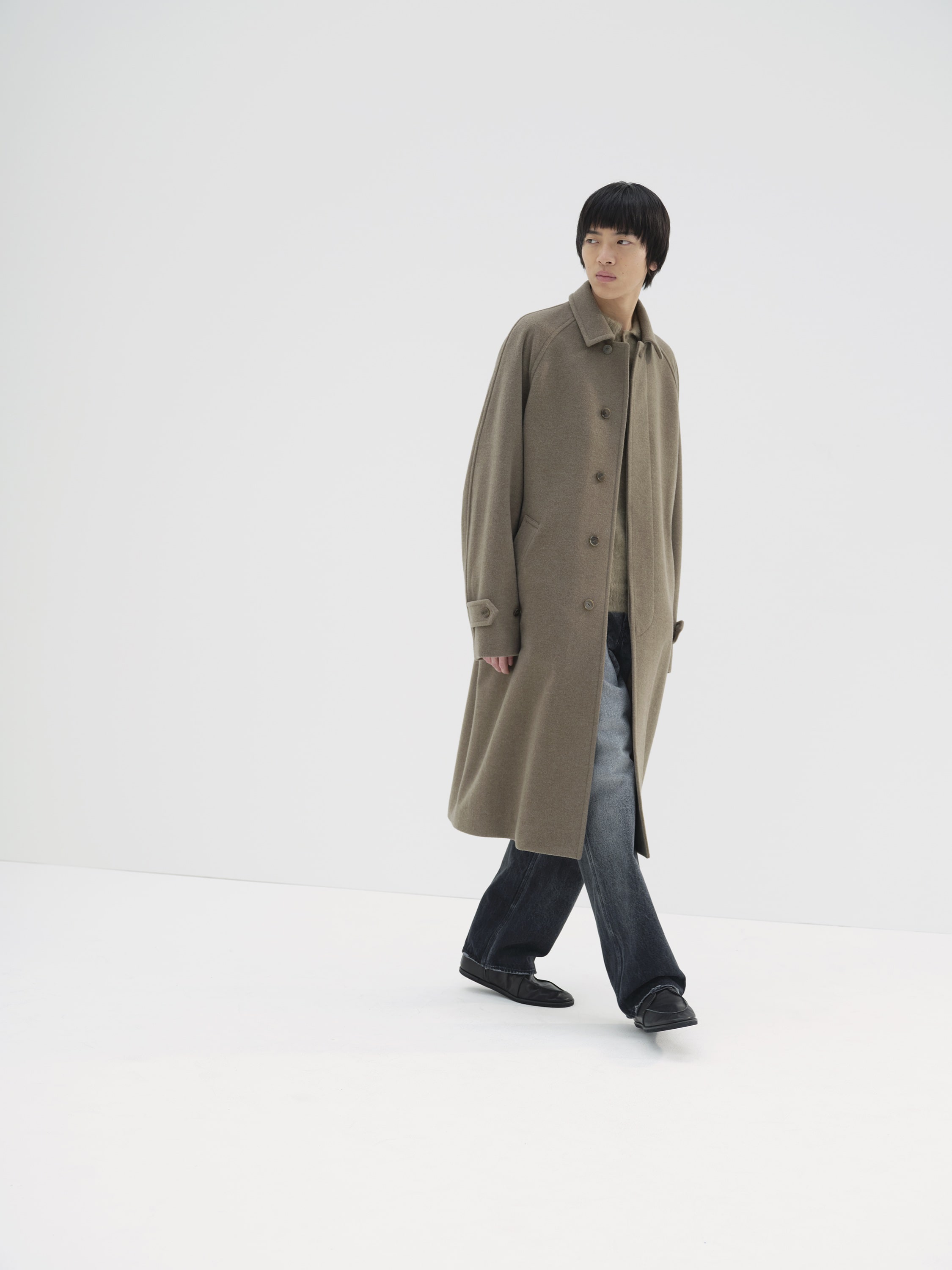 SUPER FINE WOOL MOSSER SOUTIEN COLLAR COAT 詳細画像 KHAKI BEIGE 2