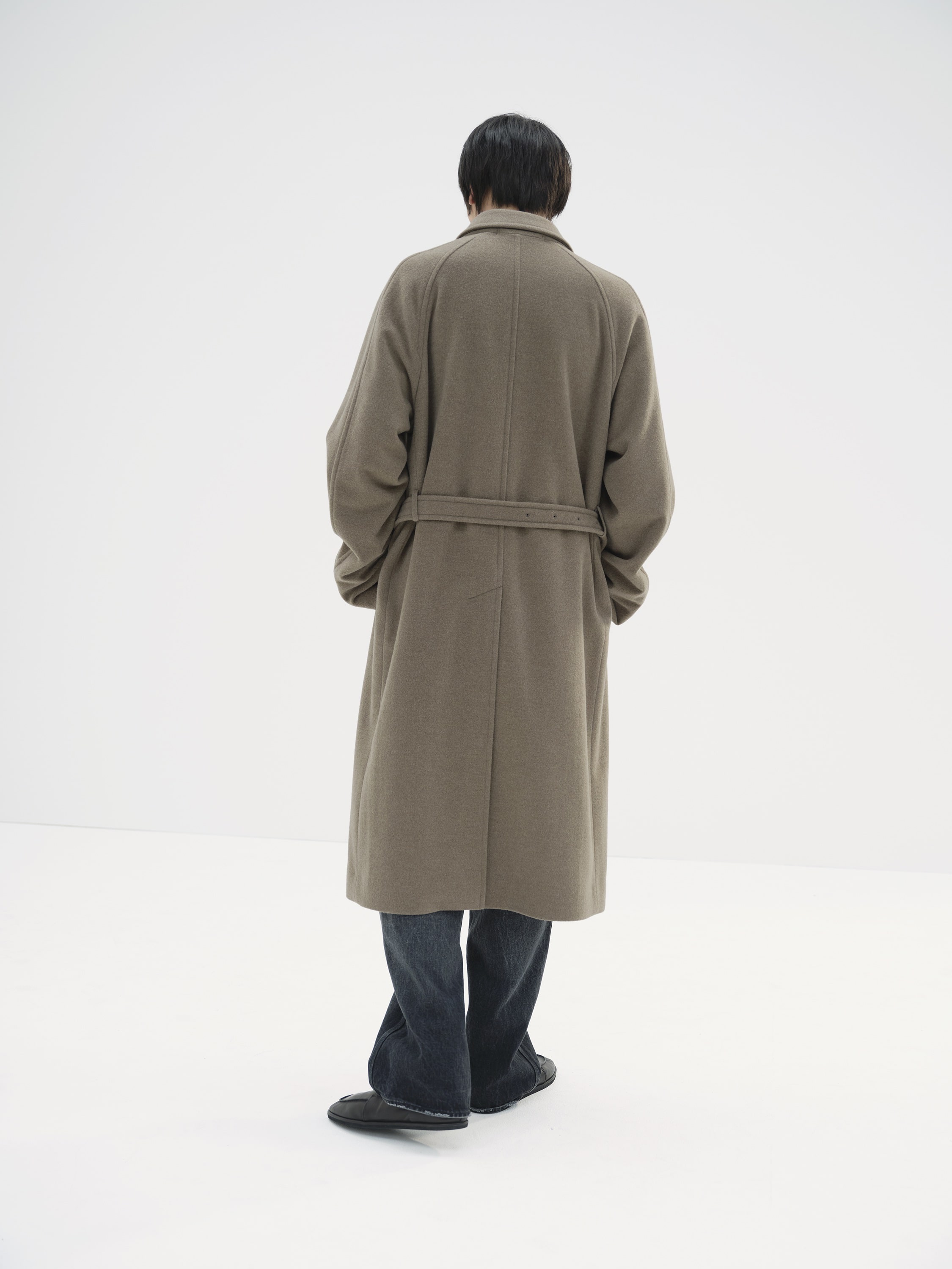 SUPER FINE WOOL MOSSER SOUTIEN COLLAR COAT 詳細画像 KHAKI BEIGE 6