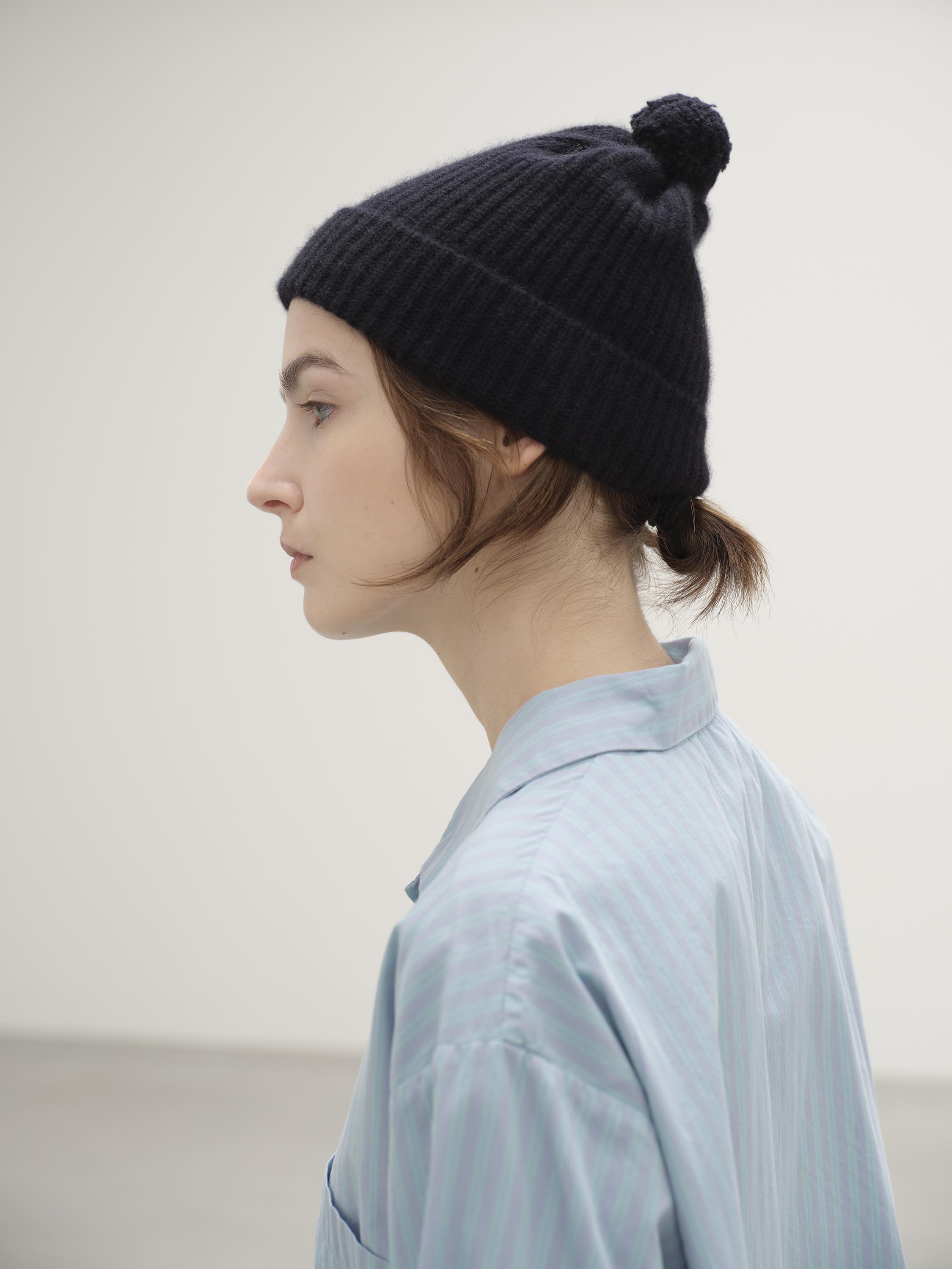 BABY CASHMERE NIGHT  KNIT CAP 詳細画像 TOP BLACK 3