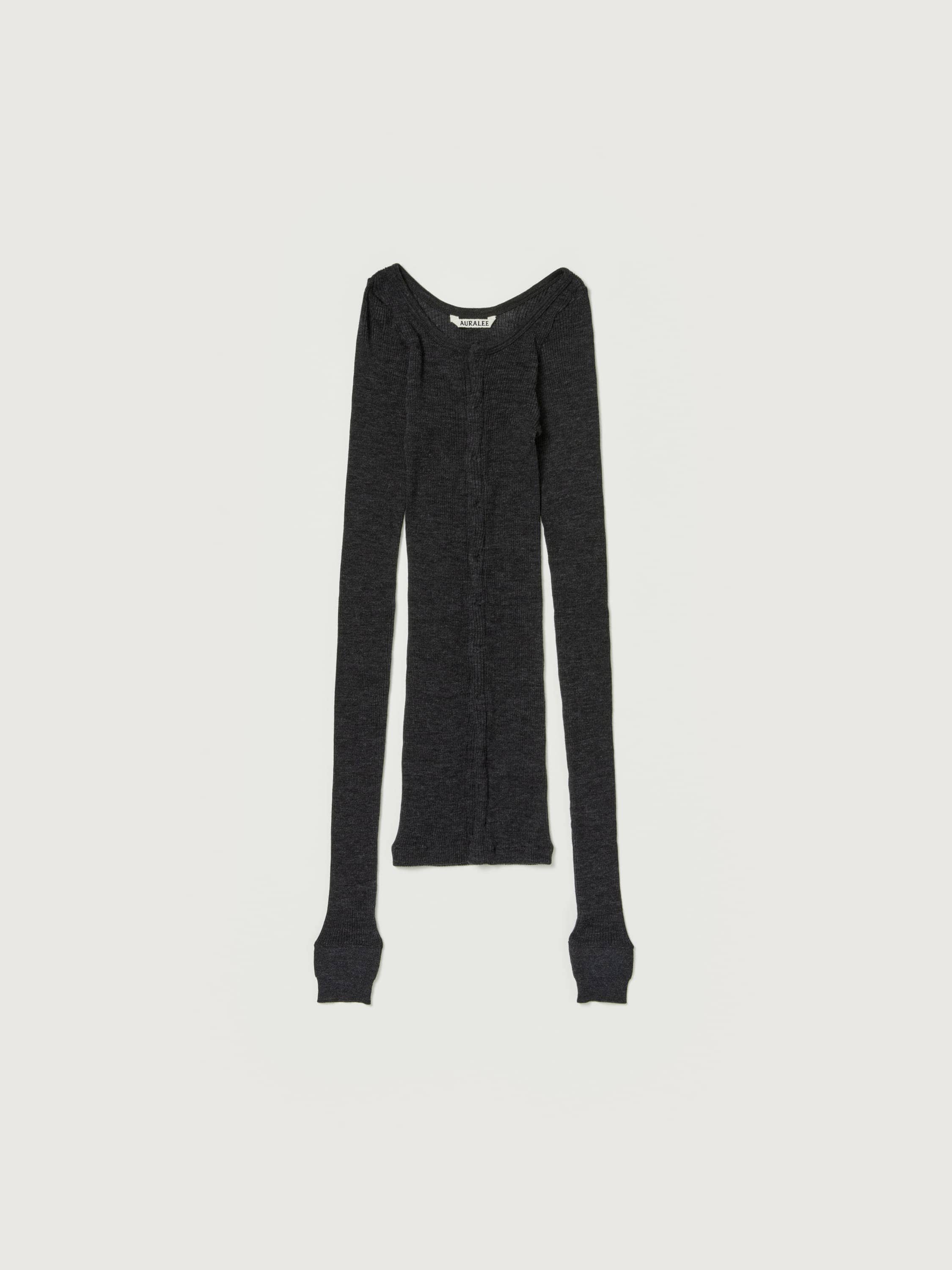 WOOL SOFT RIB CARDIGAN 詳細画像 CHARCOAL 1