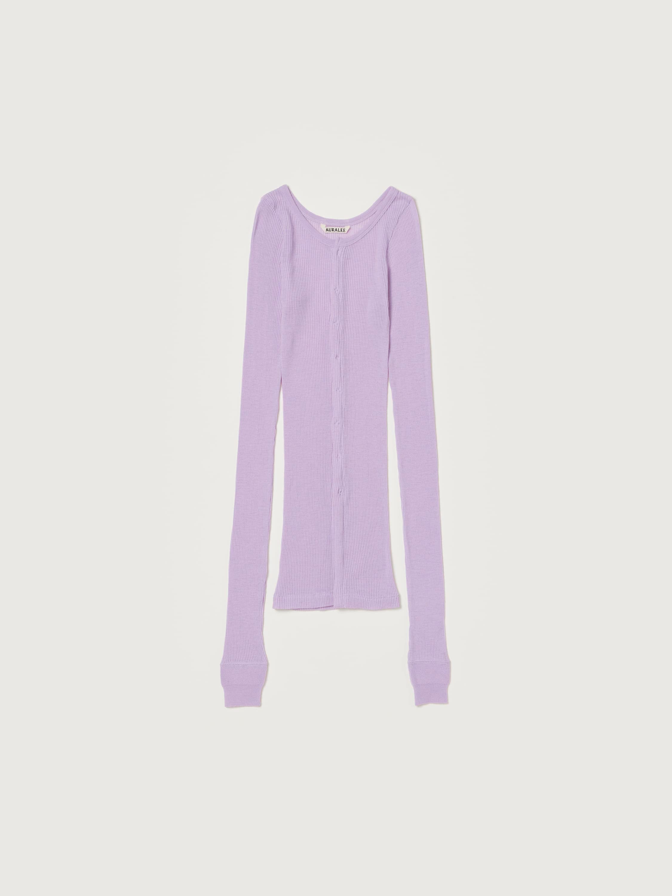 WOOL SOFT RIB CARDIGAN 詳細画像 LIGHT PURPLE 1