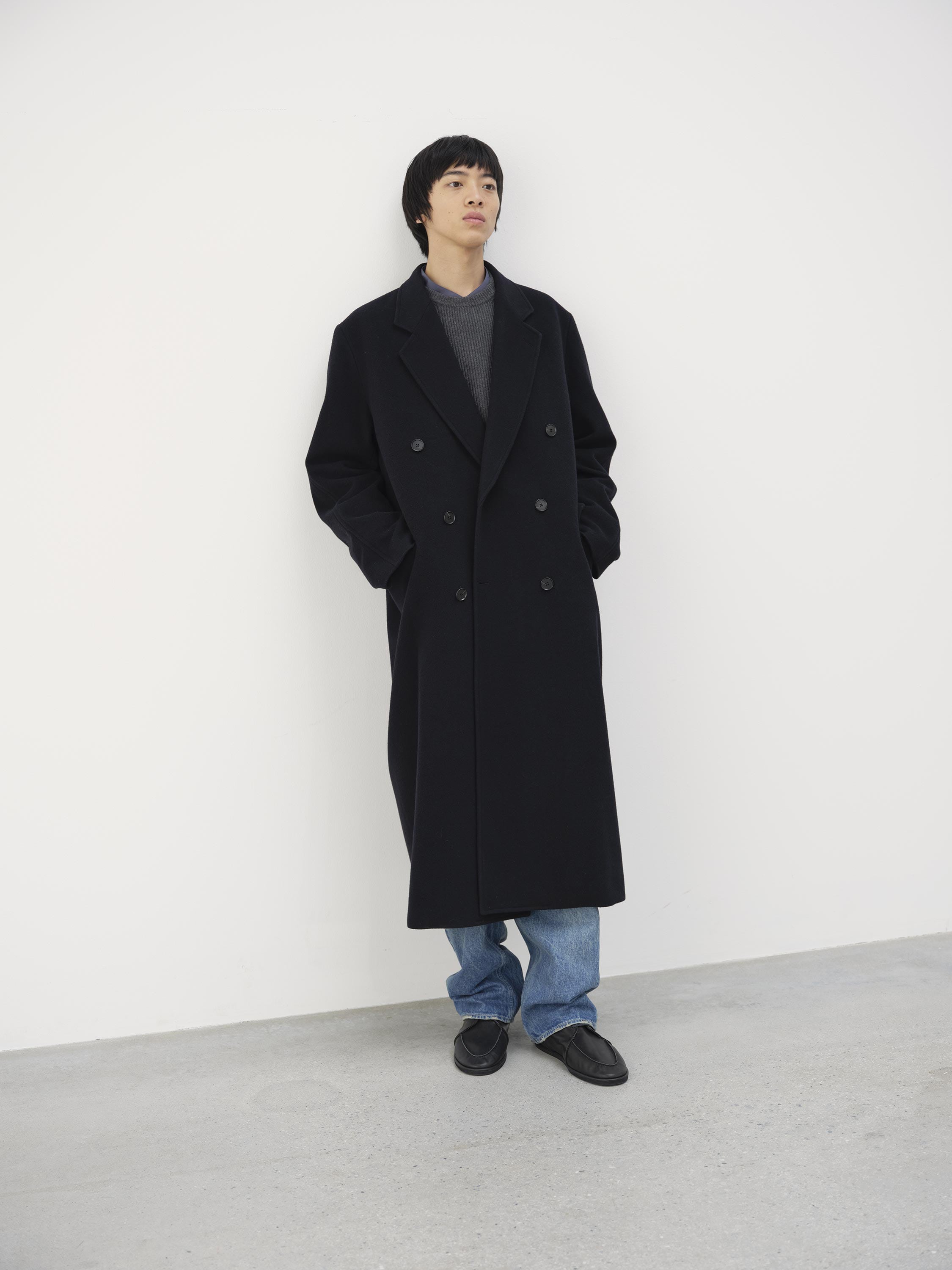 SUPER FINE WOOL MOSSER CHESTERFIELD COAT 詳細画像 BLACK 1