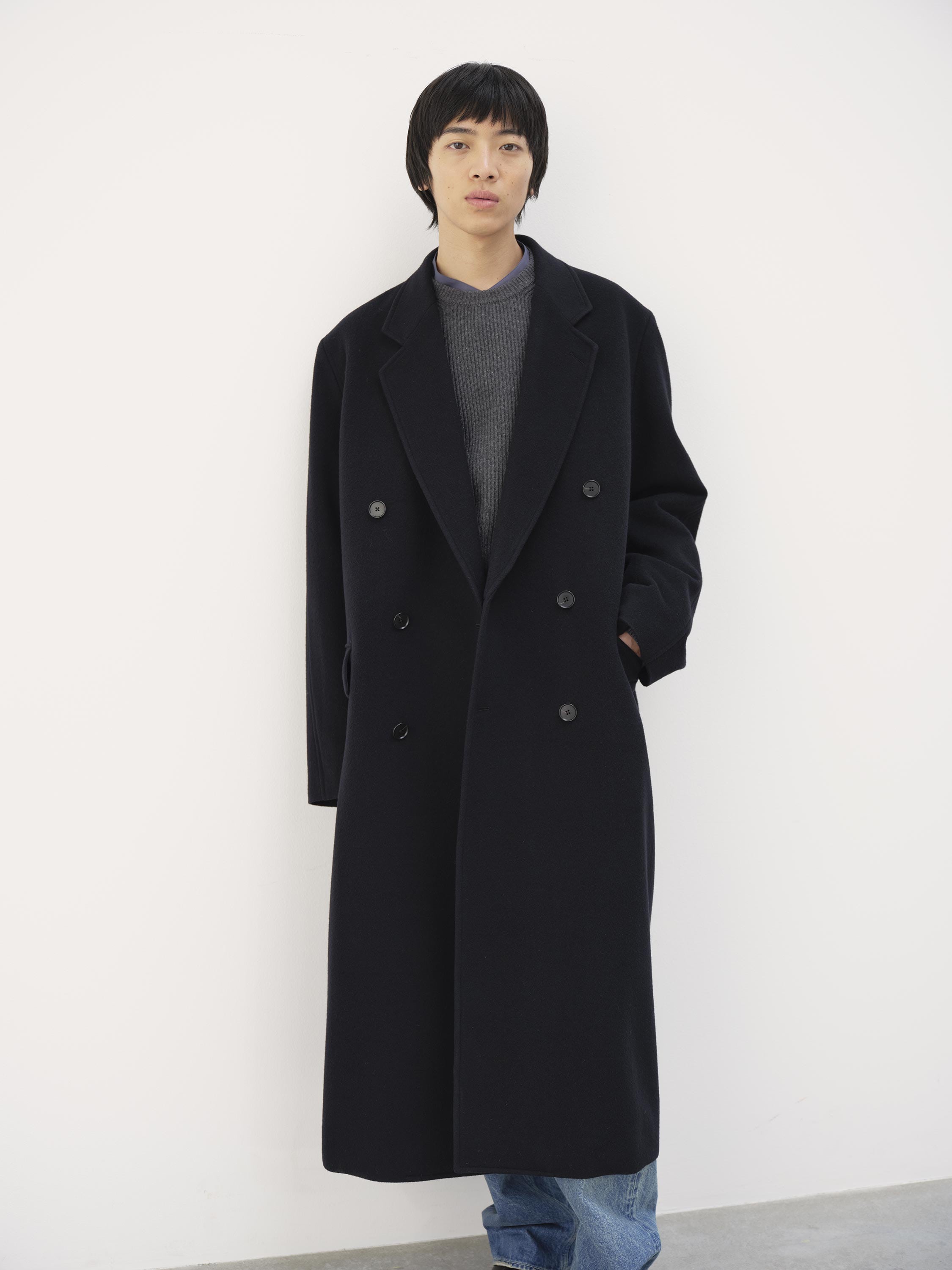 SUPER FINE WOOL MOSSER CHESTERFIELD COAT 詳細画像 BLACK 2