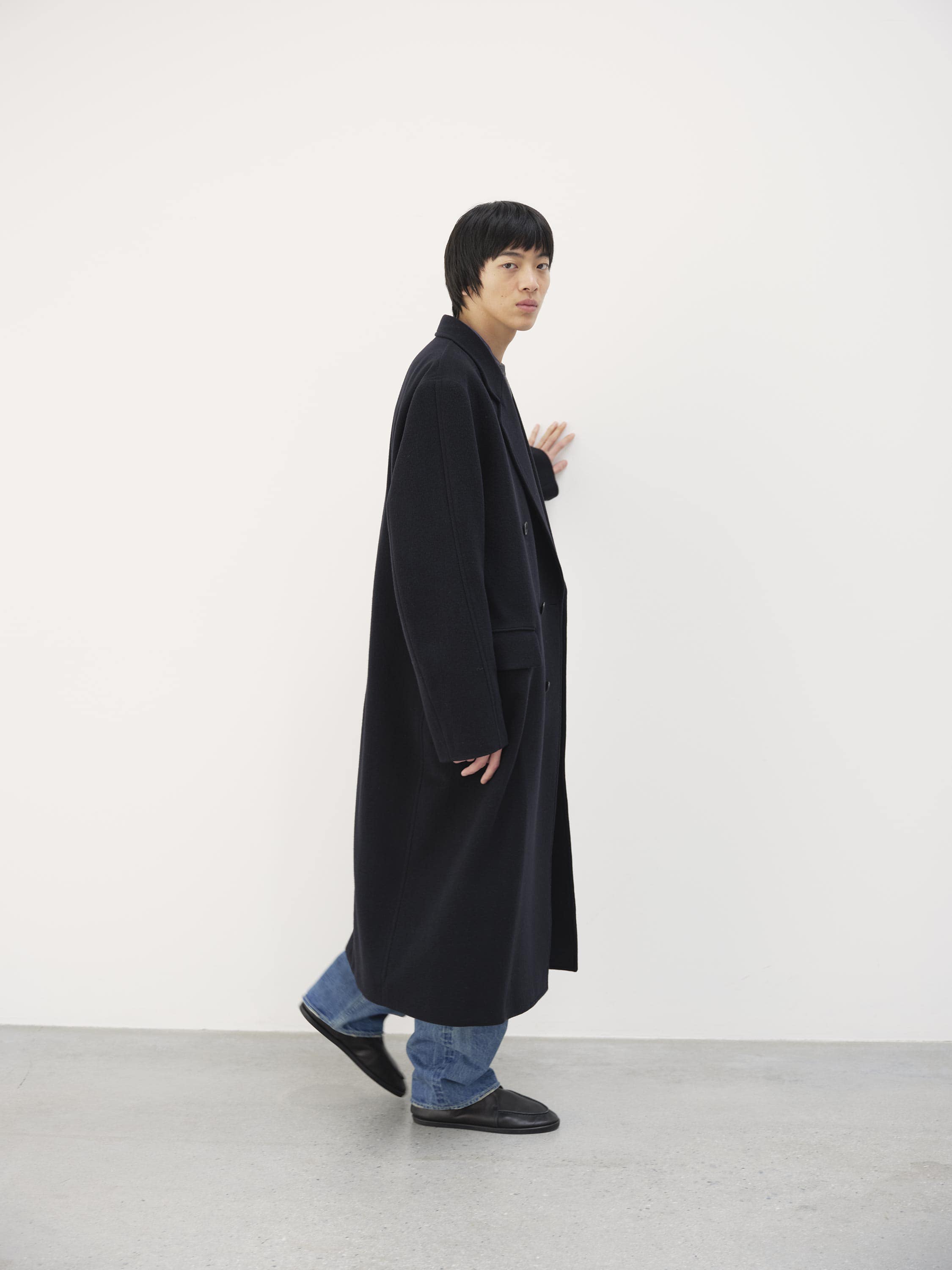 SUPER FINE WOOL MOSSER CHESTERFIELD COAT 詳細画像 BLACK 3