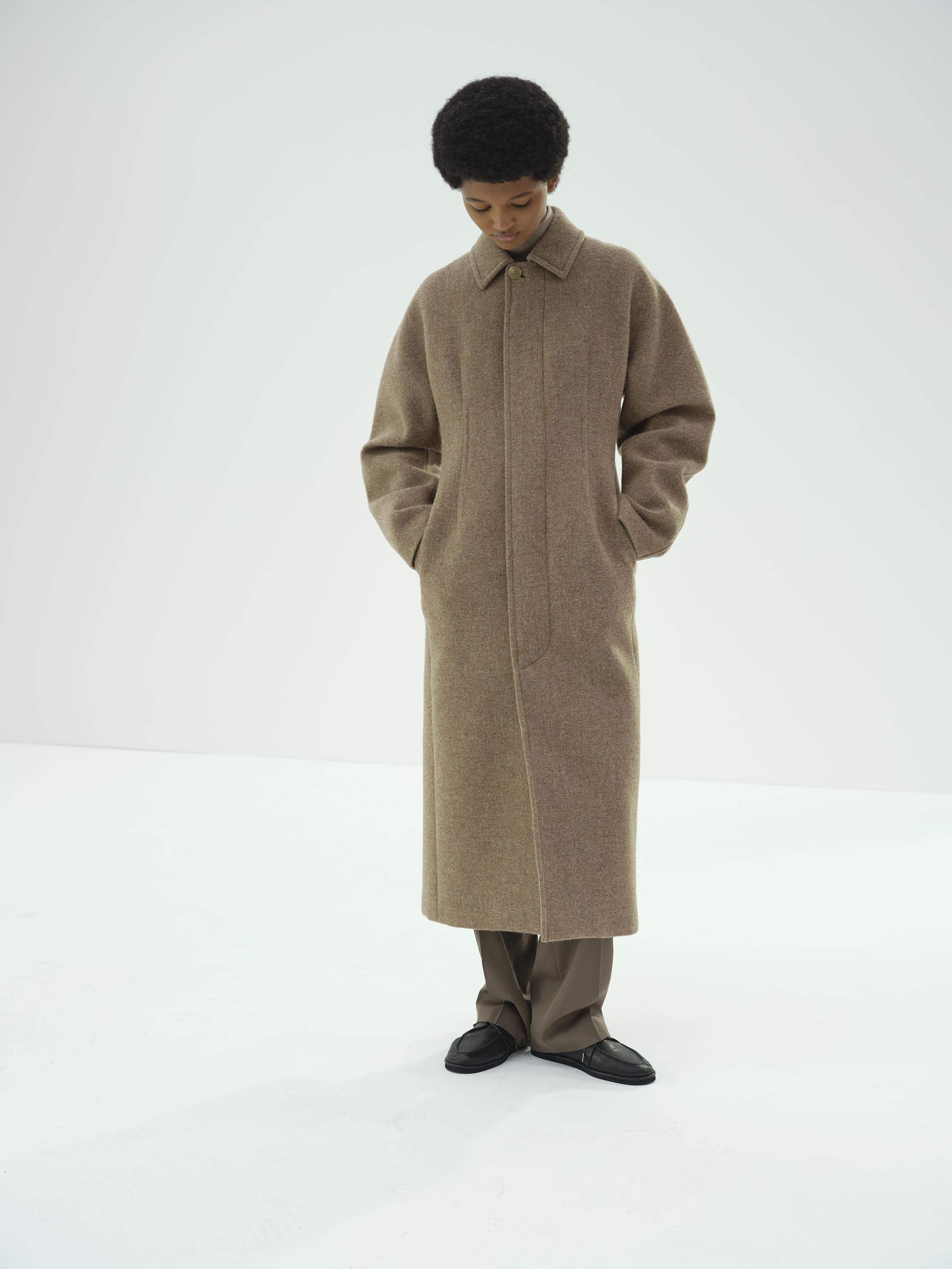 SPONGE WOOL MELTON SOUTIEN COLLAR COAT 詳細画像 TOP BROWN 2