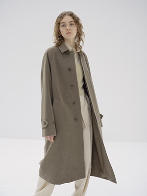 SUPER FINE WOOL MOSSER SOUTIEN COLLAR COAT