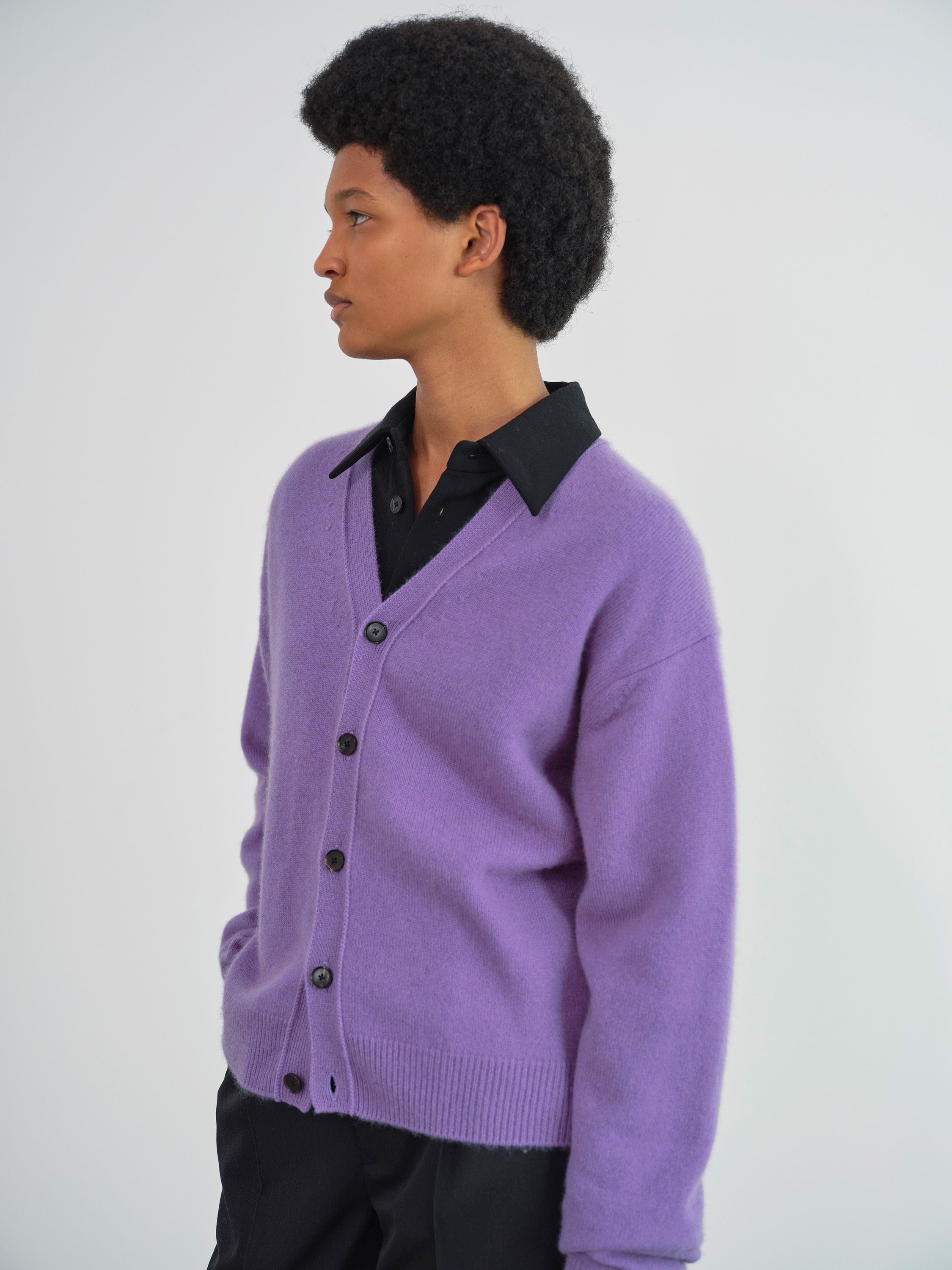 BABY CASHMERE KNIT CARDIGAN 詳細画像 PURPLE 2