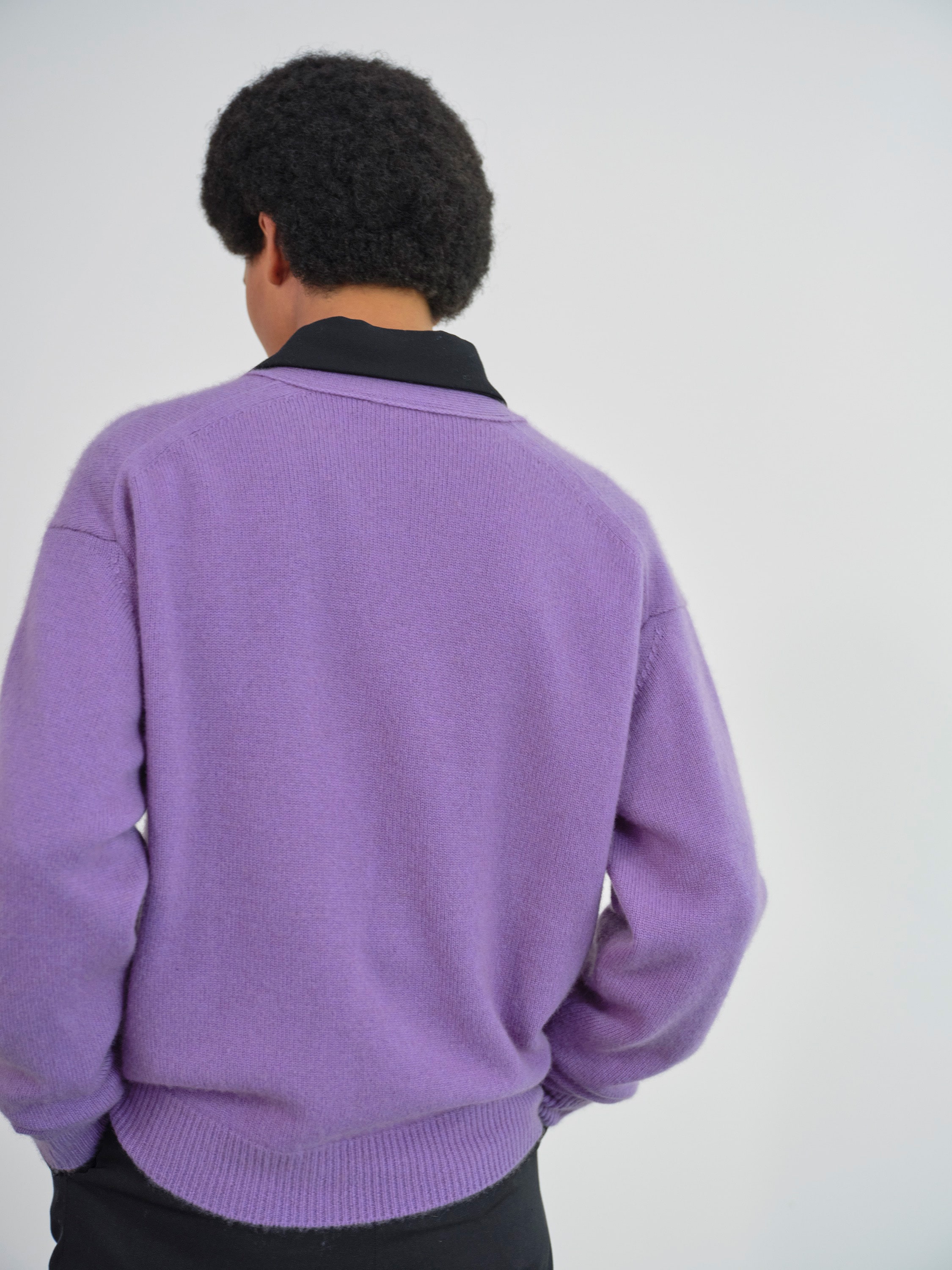 BABY CASHMERE KNIT CARDIGAN 詳細画像 PURPLE 3