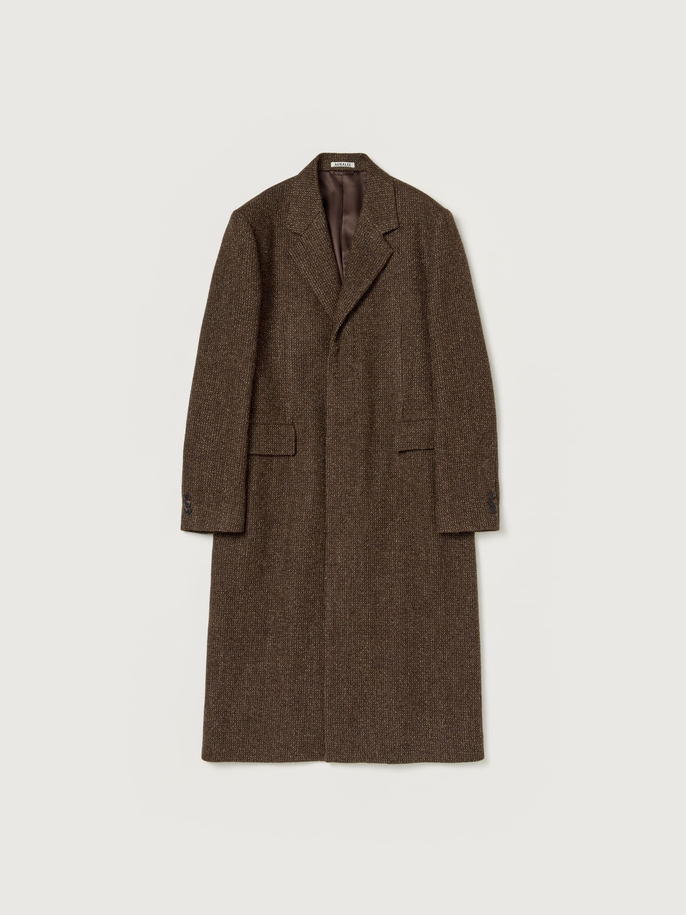 LAMA SHETLAND WOOL TWEED CHESTERFIELD COAT 詳細画像 BROWN TWEED 1