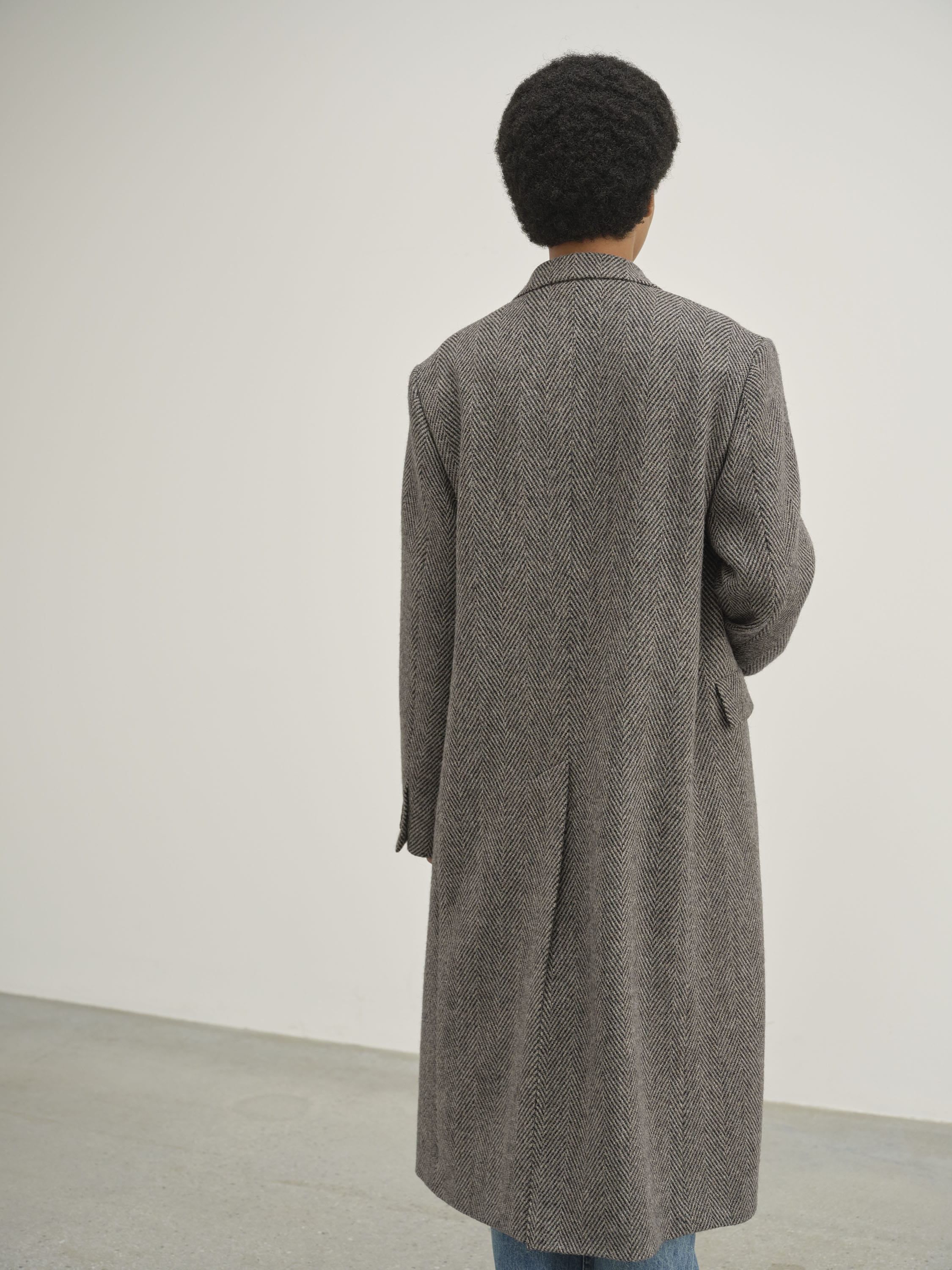 LAMA SHETLAND WOOL TWEED CHESTERFIELD COAT 詳細画像 KHAKI TWEED 4