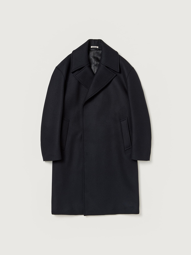 SPONGE WOOL MELTON DOUBLE-BREASTED COAT