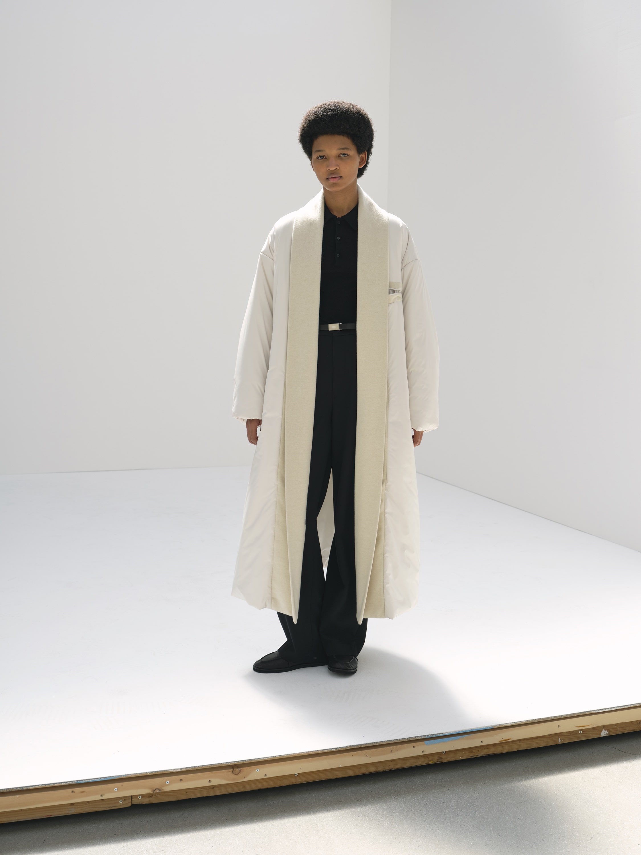 SUPER FINE WOOL MOSSER PADDED COAT 詳細画像 IVORY WHITE 1