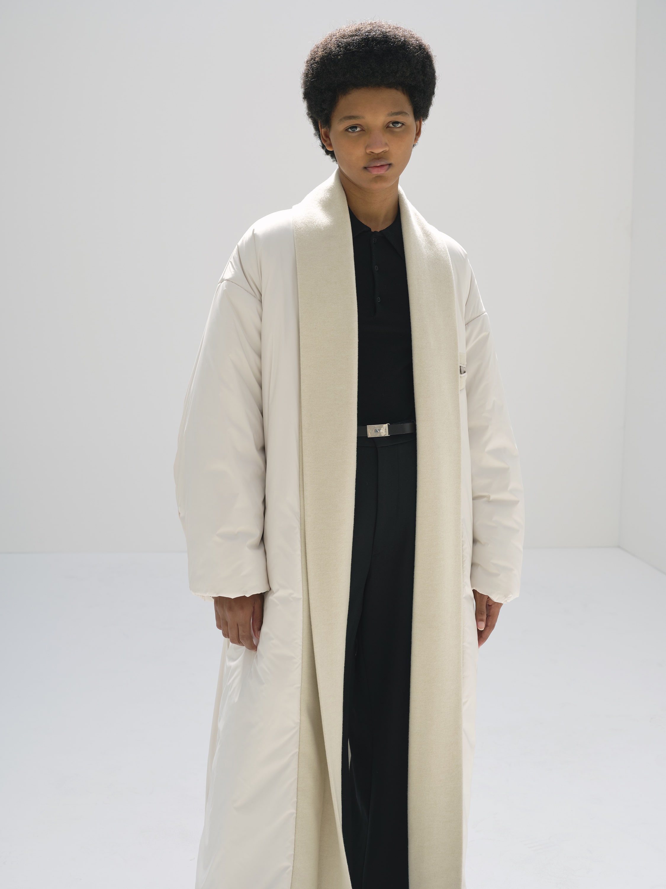 SUPER FINE WOOL MOSSER PADDED COAT 詳細画像 IVORY WHITE 3