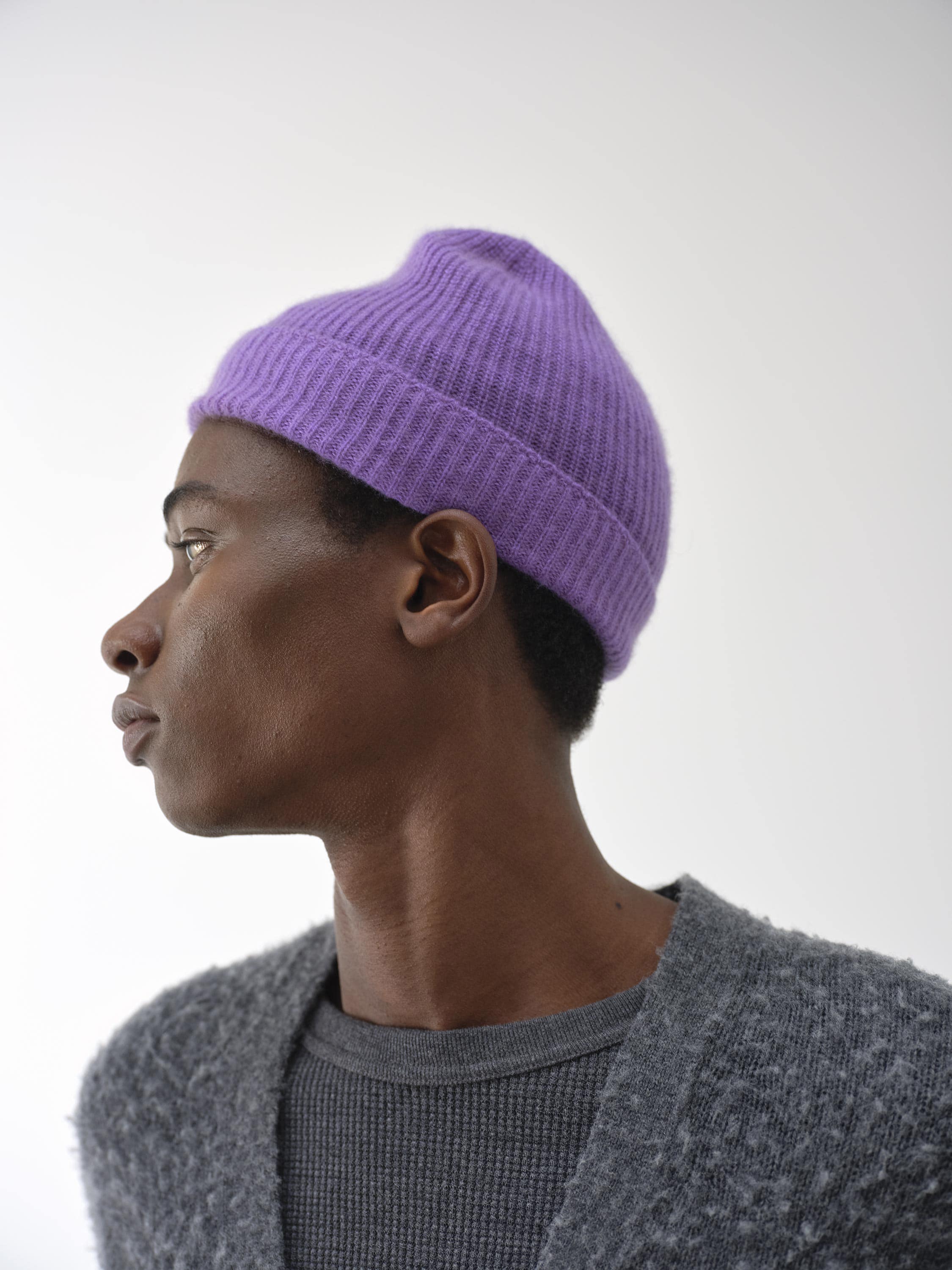 BABY CASHMERE KNIT CAP 詳細画像 PURPLE 2