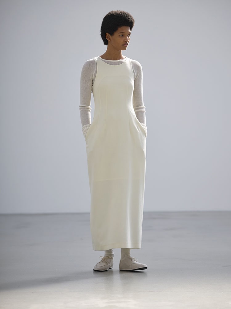 TENSE WOOL DOUBLE CLOTH DRESS - AURALEE Official Website