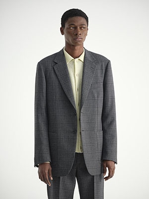 BLUEFACED WOOL CHECK JACKET