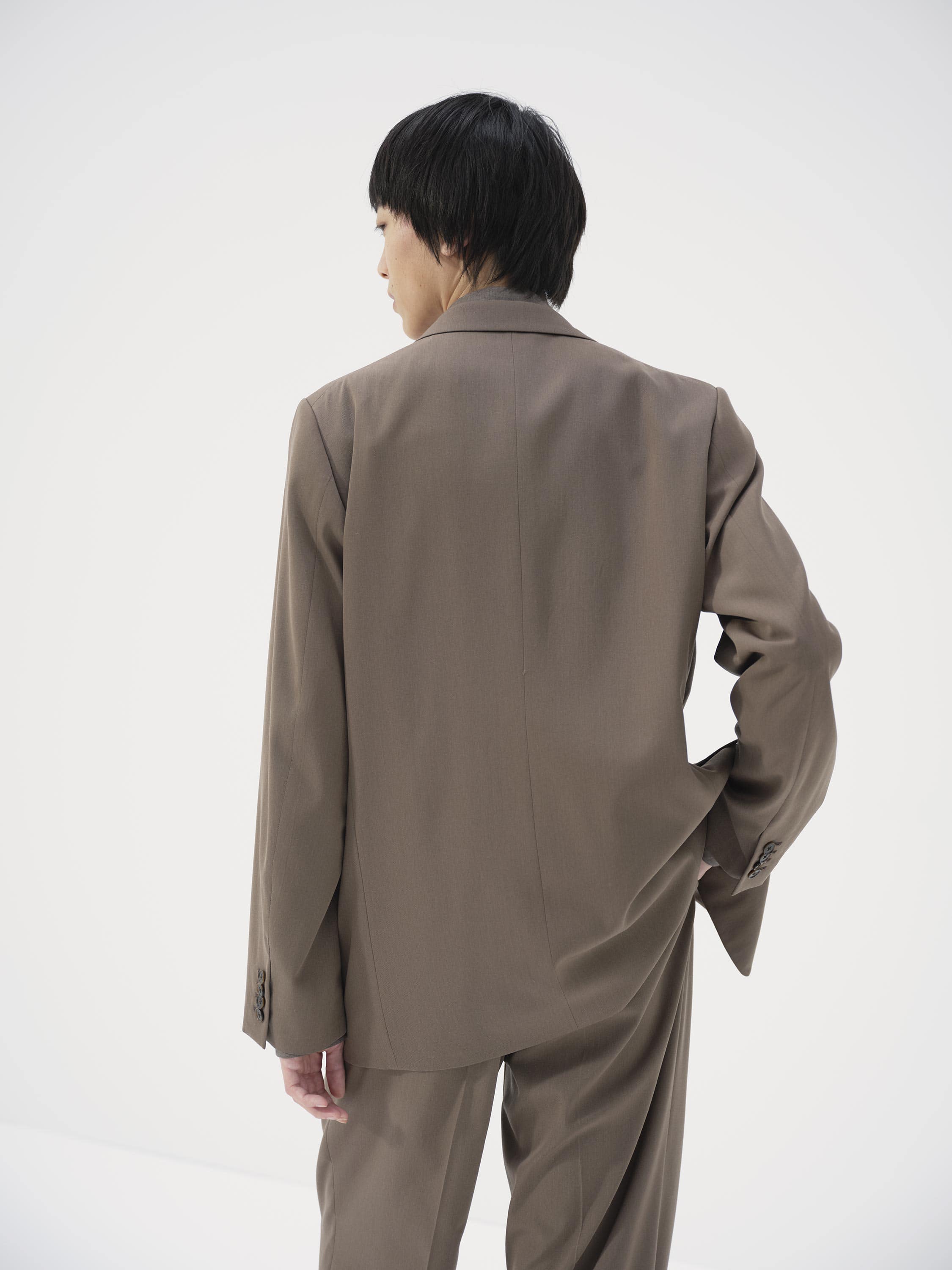 LIGHT WOOL MAX GABARDINE JACKET 詳細画像 TOP BROWN 4